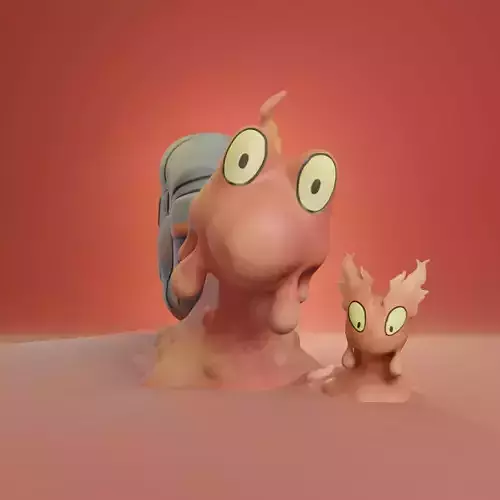 Pokemon - Slugma and Magcargo with 2 poses