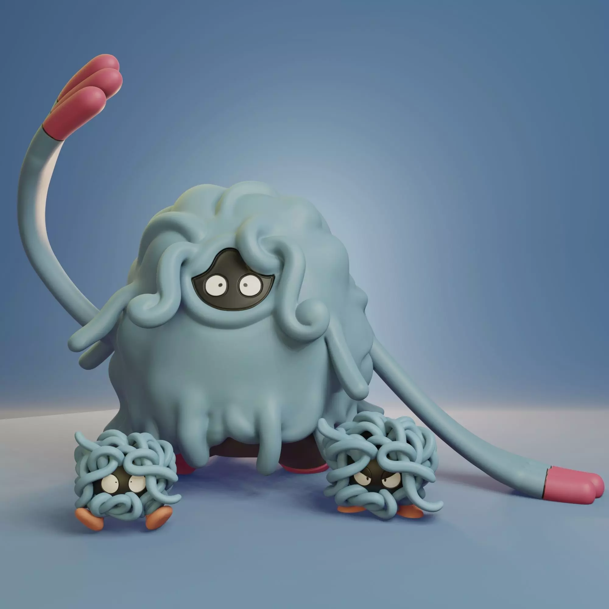 Pokemon - Tangela and Tangrowth with 2 poses 3D print model_0