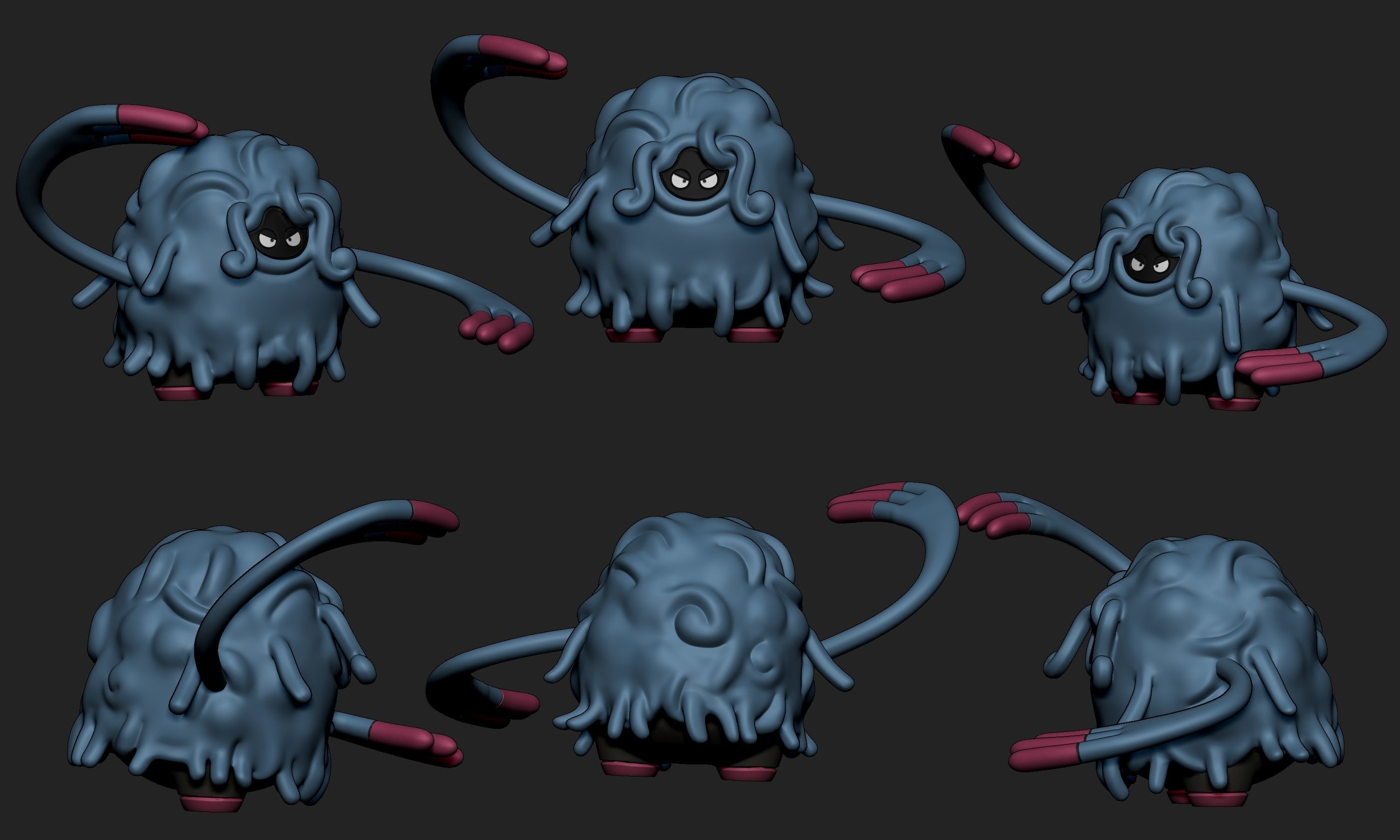 Pokemon - Tangela and Tangrowth with 2 poses 3D print model_10