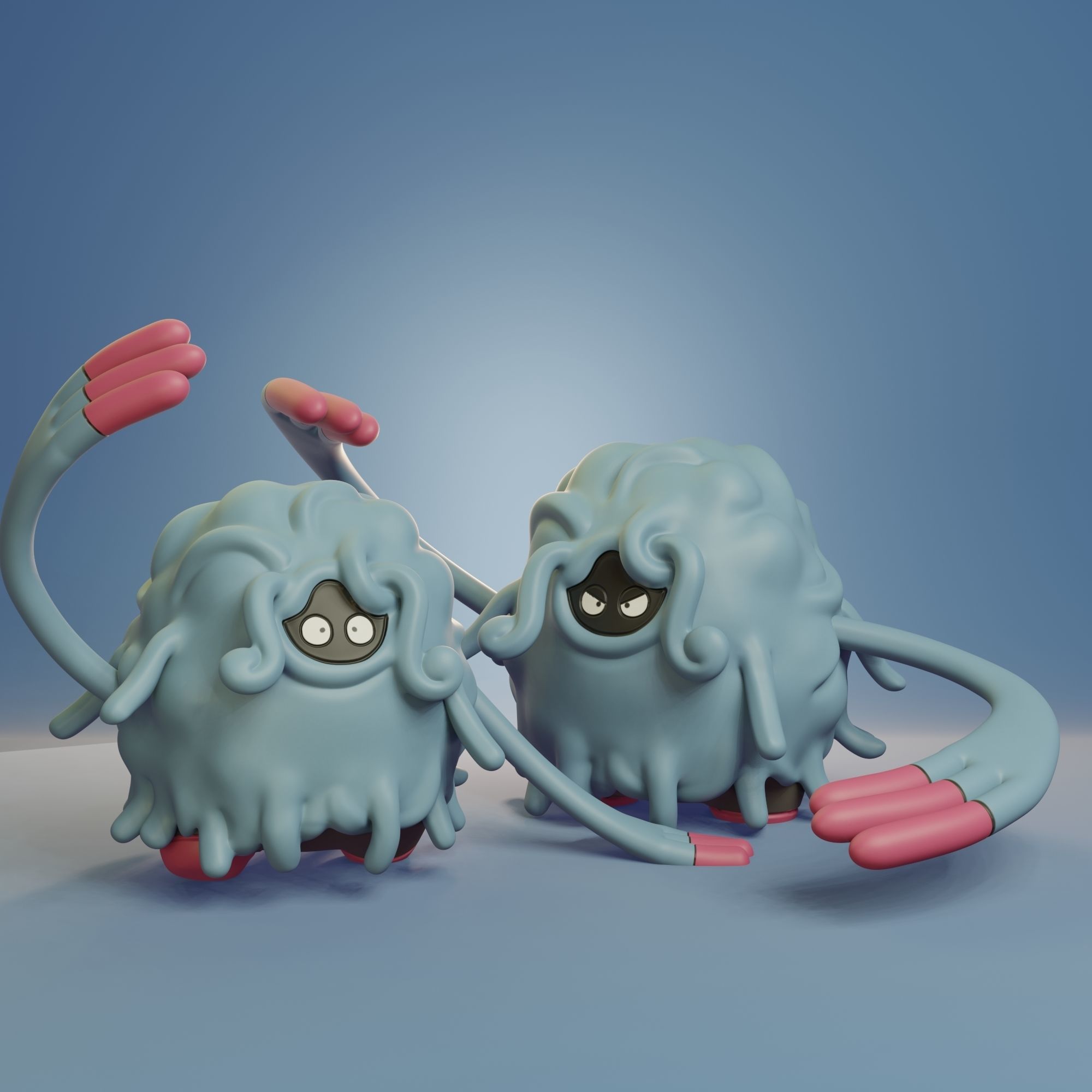 Pokemon - Tangela and Tangrowth with 2 poses 3D print model_6