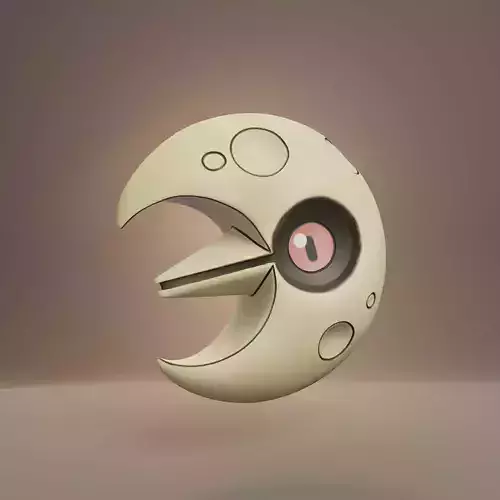 Pokemon - Lunatone with base