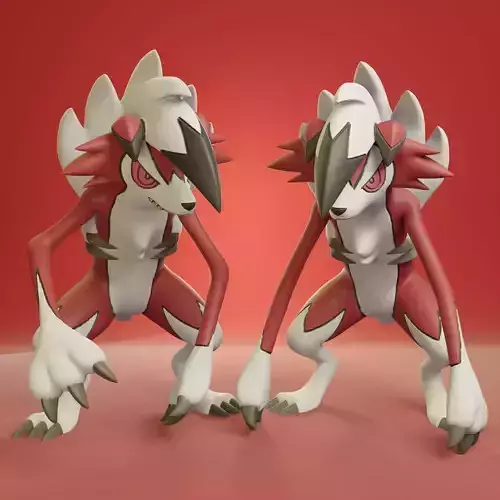 Pokemon - Lycanroc Midnight with 2 poses