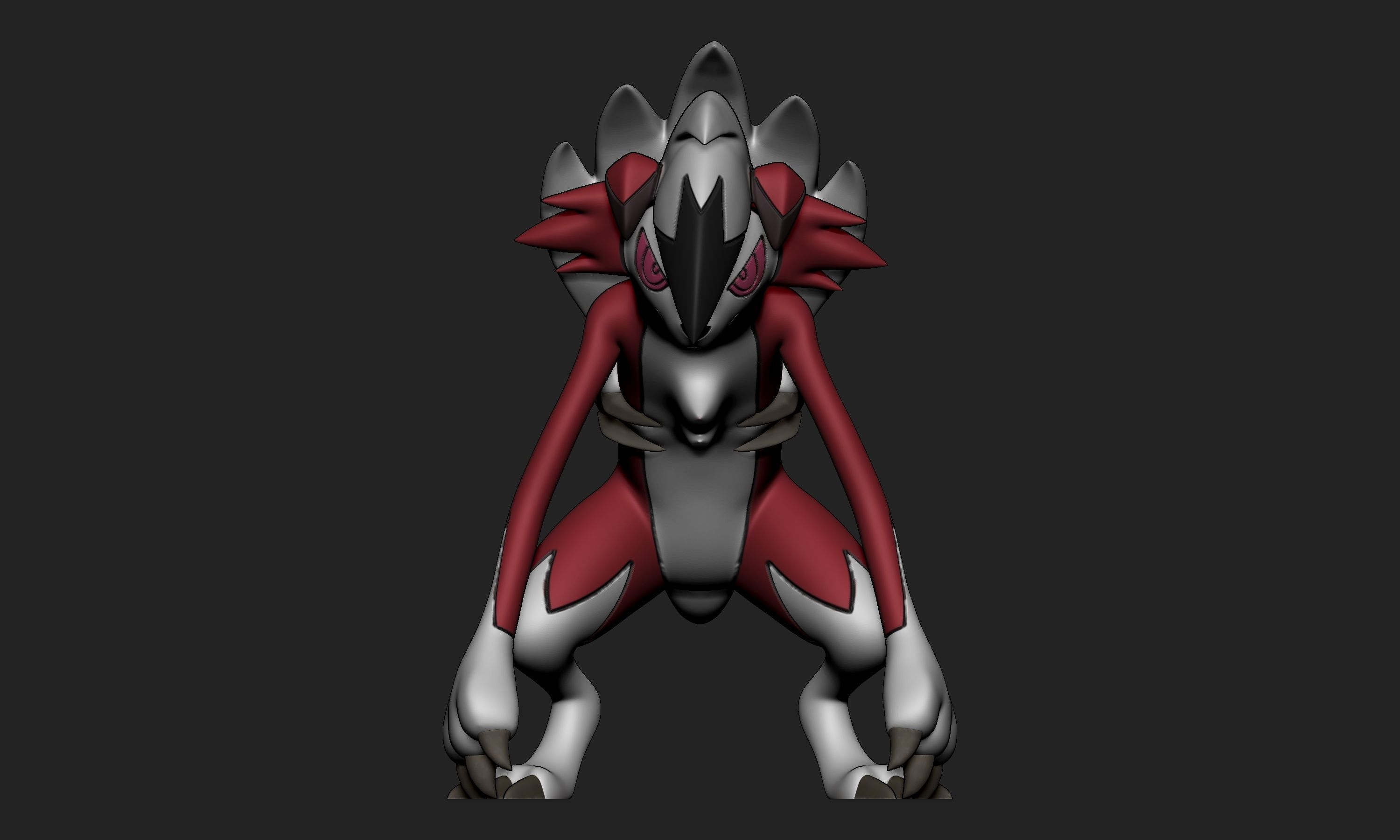 Pokemon - Lycanroc Midnight with 2 poses 3D print model_1