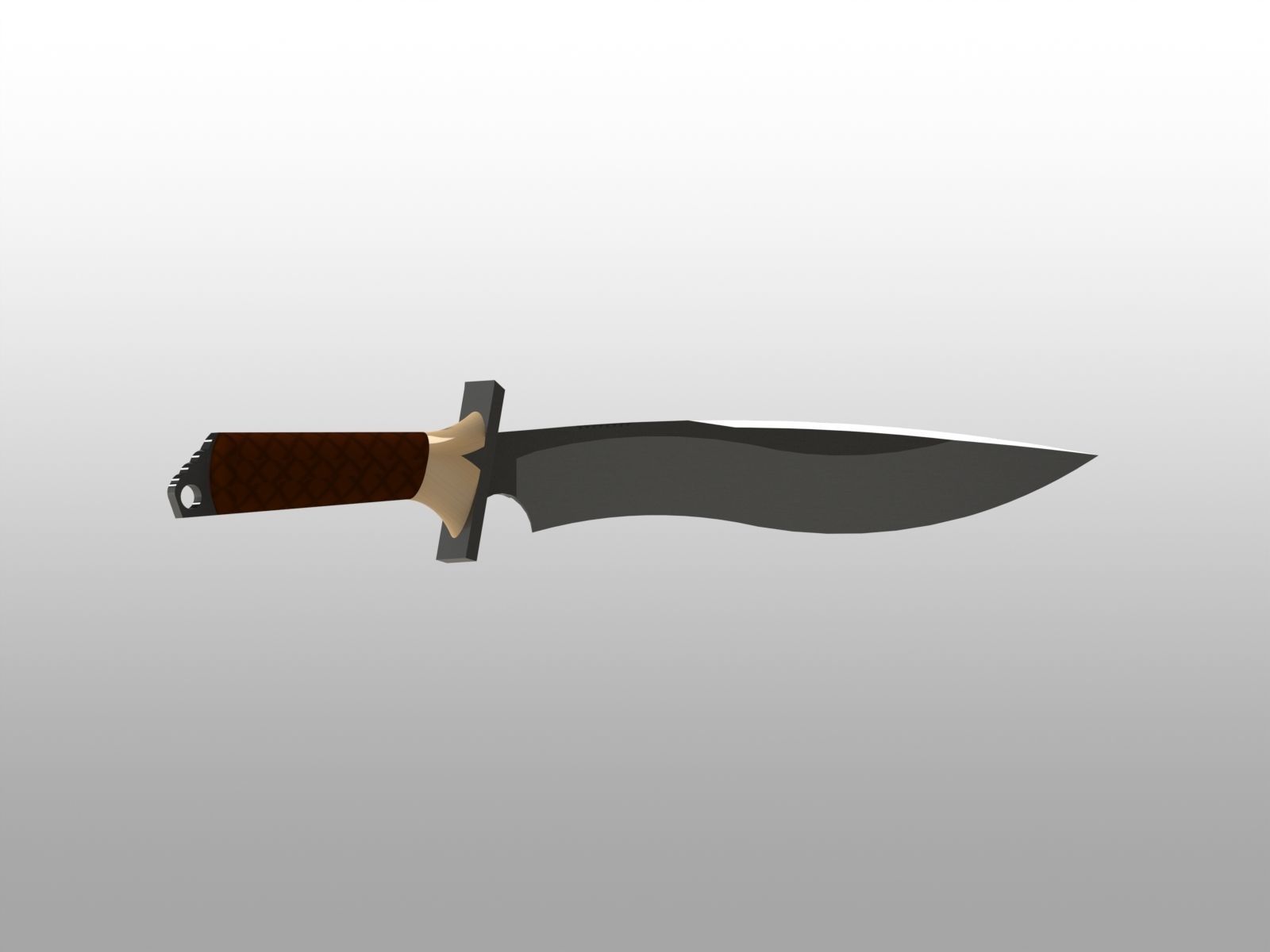 classic knife 3D print model_3