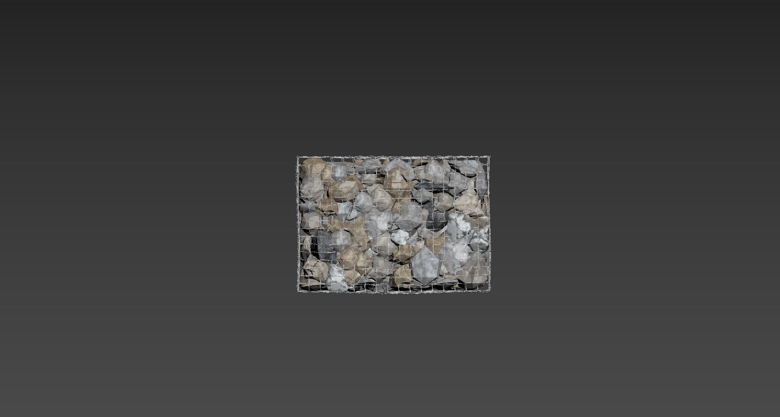 GABION STONE WALL 3D model_6