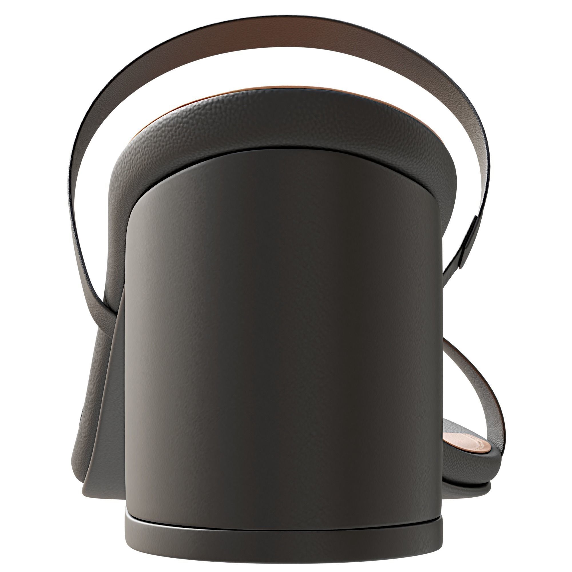 Sandal sandals with block heel Low-poly 3D model_1