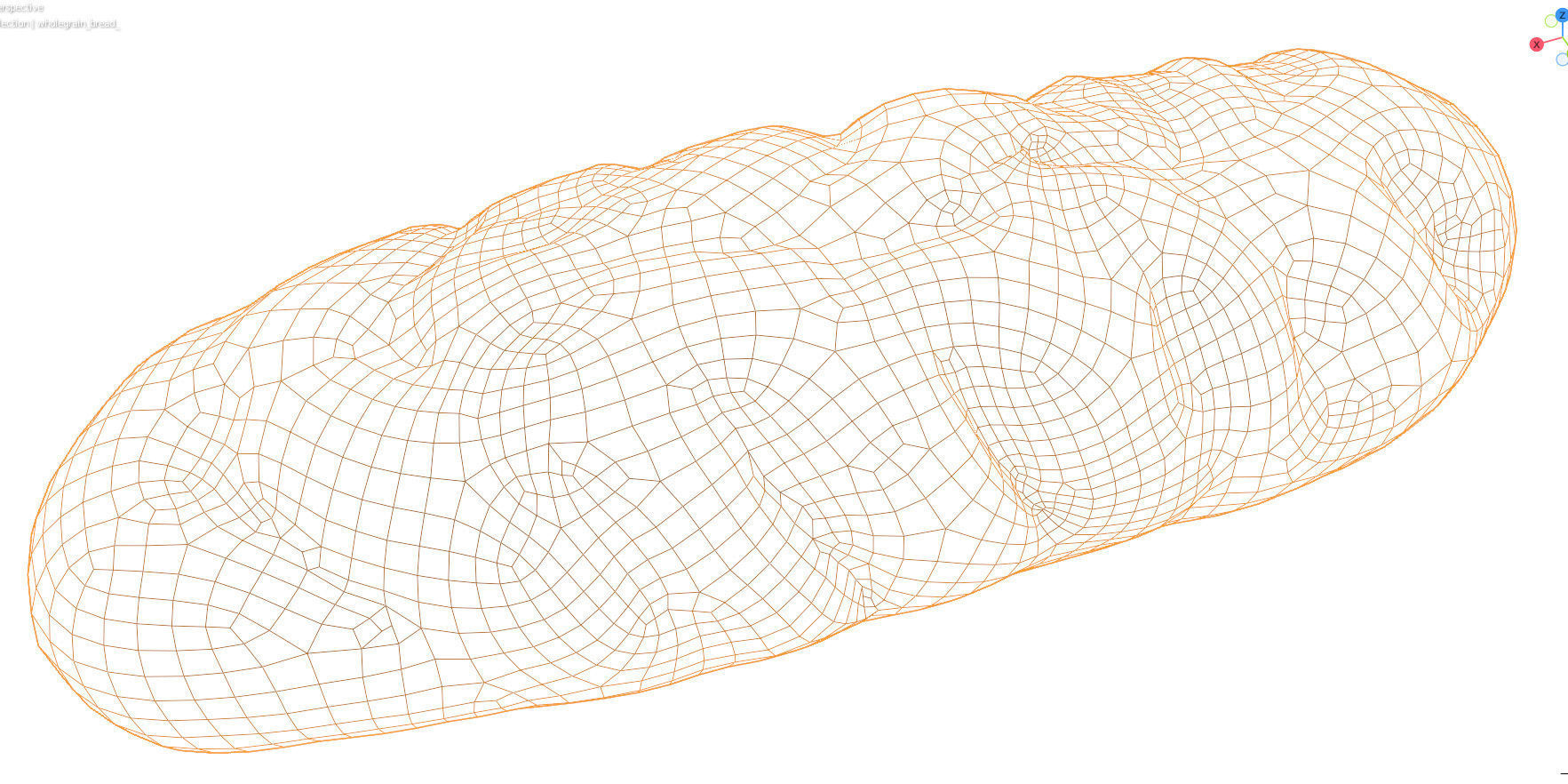 Whole grain bread with seeds Low-poly 3D model_15