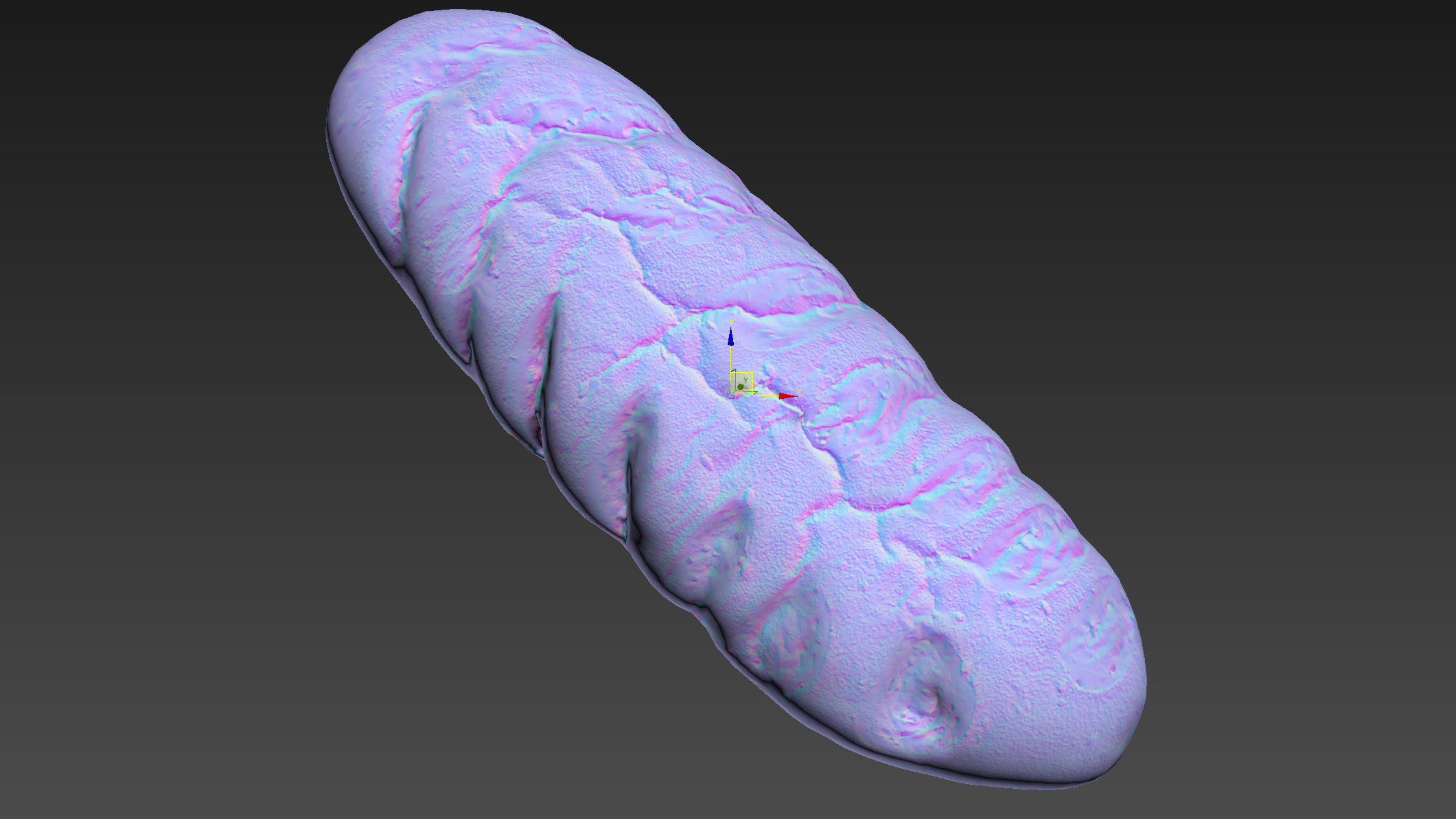 Whole grain bread with seeds Low-poly 3D model_17