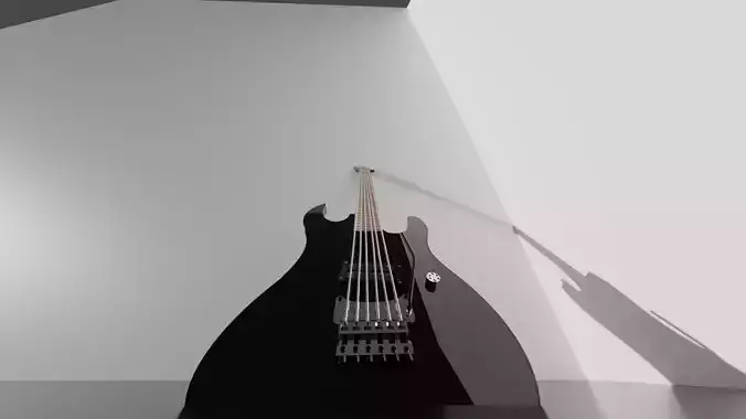 black electric guitar