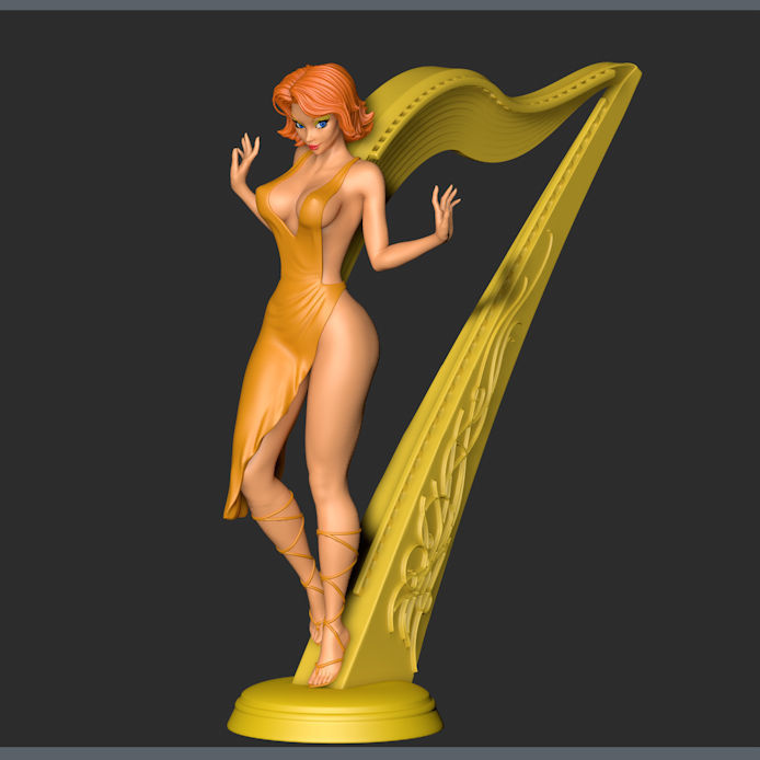 Golden Harp 3D print model_5