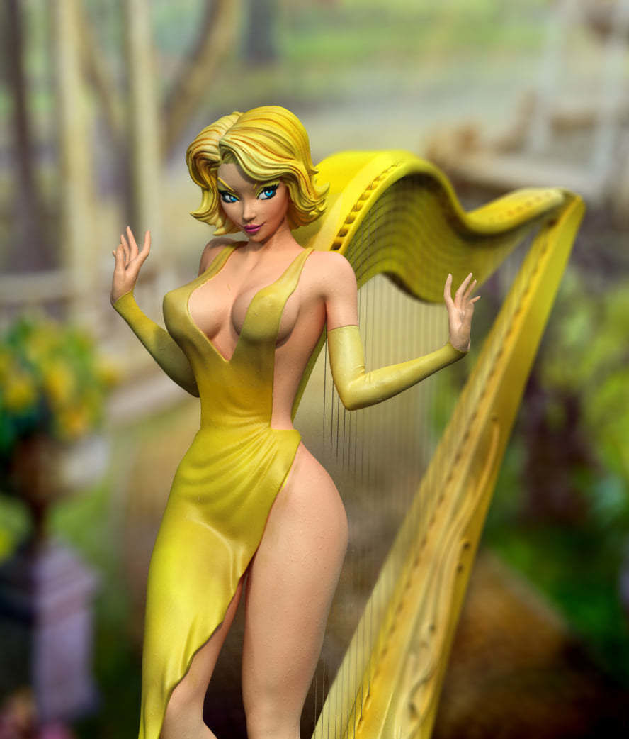 Golden Harp 3D print model_3