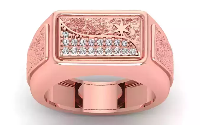 Solitaire Wedding Engagement Mens Ring