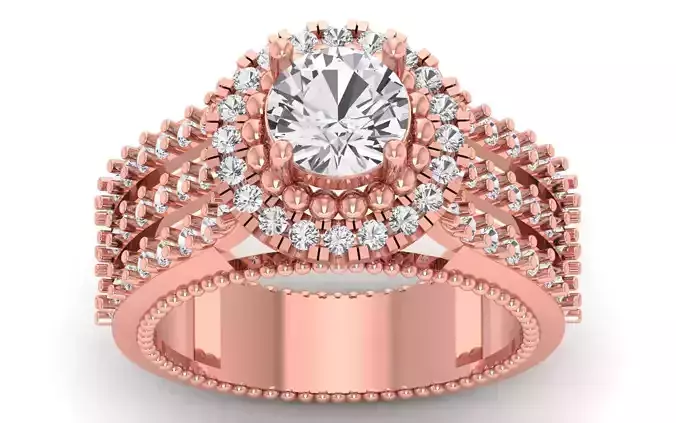 Solitaire Wedding Engagement WoMen Round Stone Ring