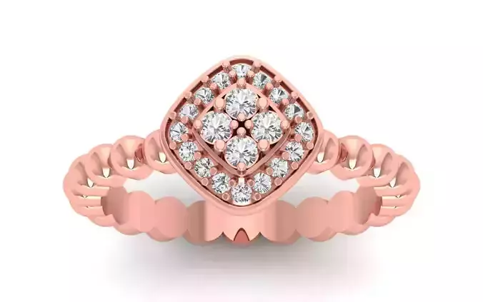 Solitaire Wedding Engagement WoMen Ring 3D print model