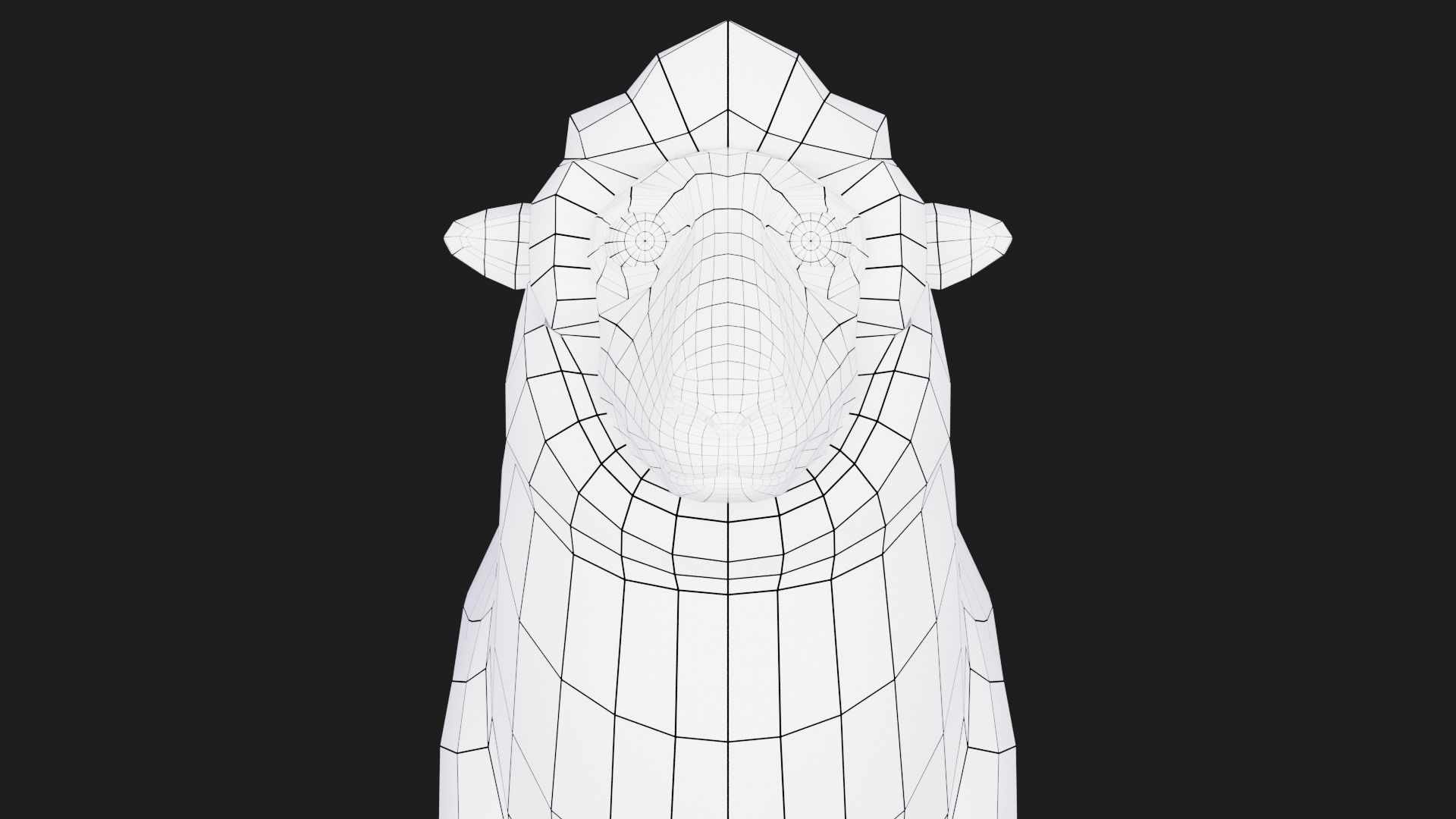 cartoon sheep Low-poly 3D model_17