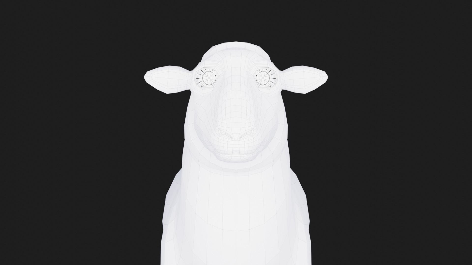 cartoon sheep Low-poly 3D model_13