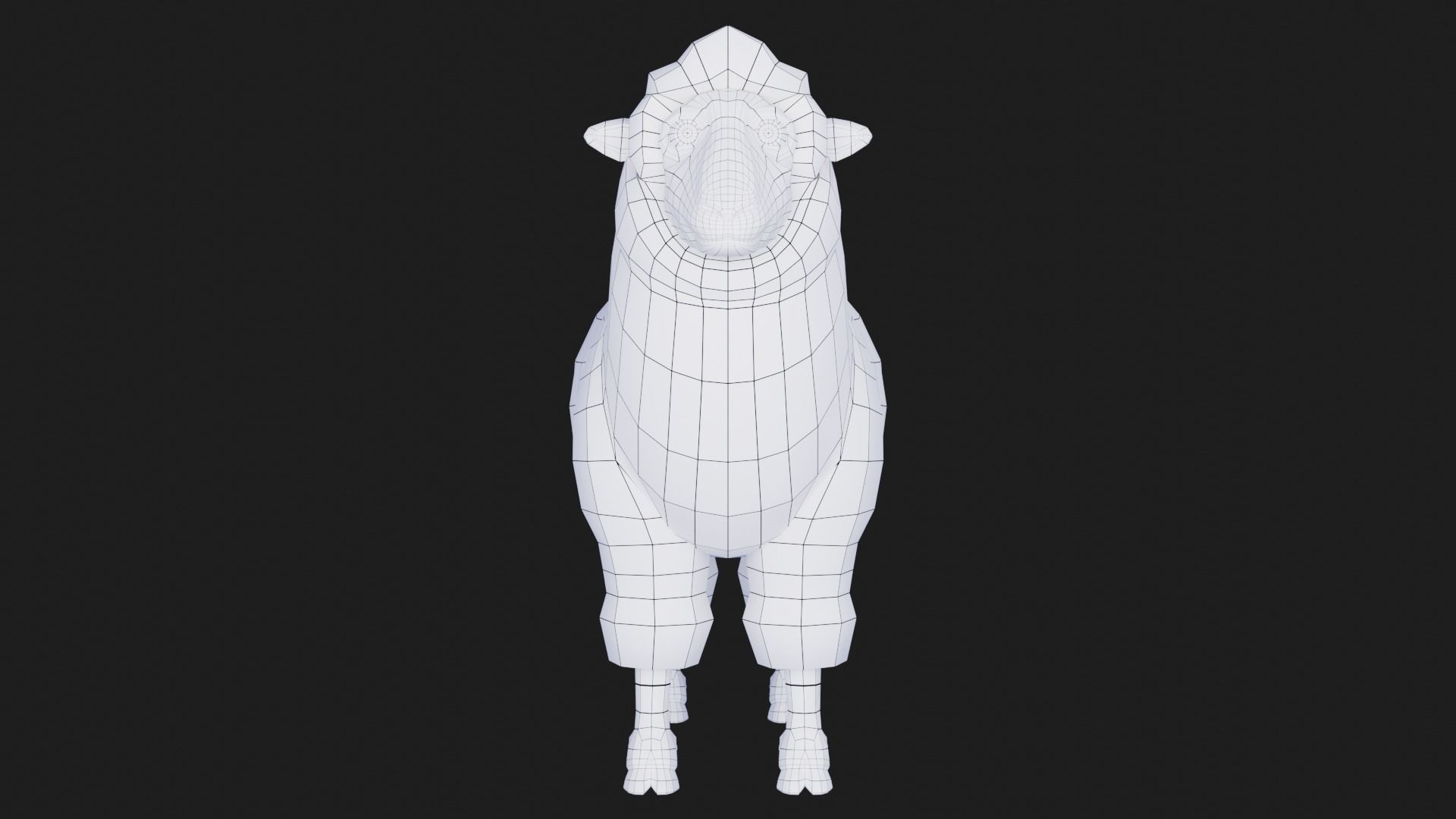 cartoon sheep Low-poly 3D model_19
