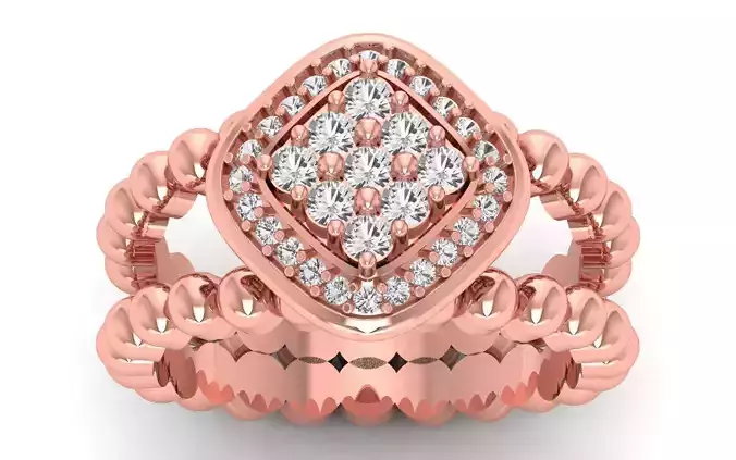 Solitaire Wedding Engagement WoMen Ring 3D print model