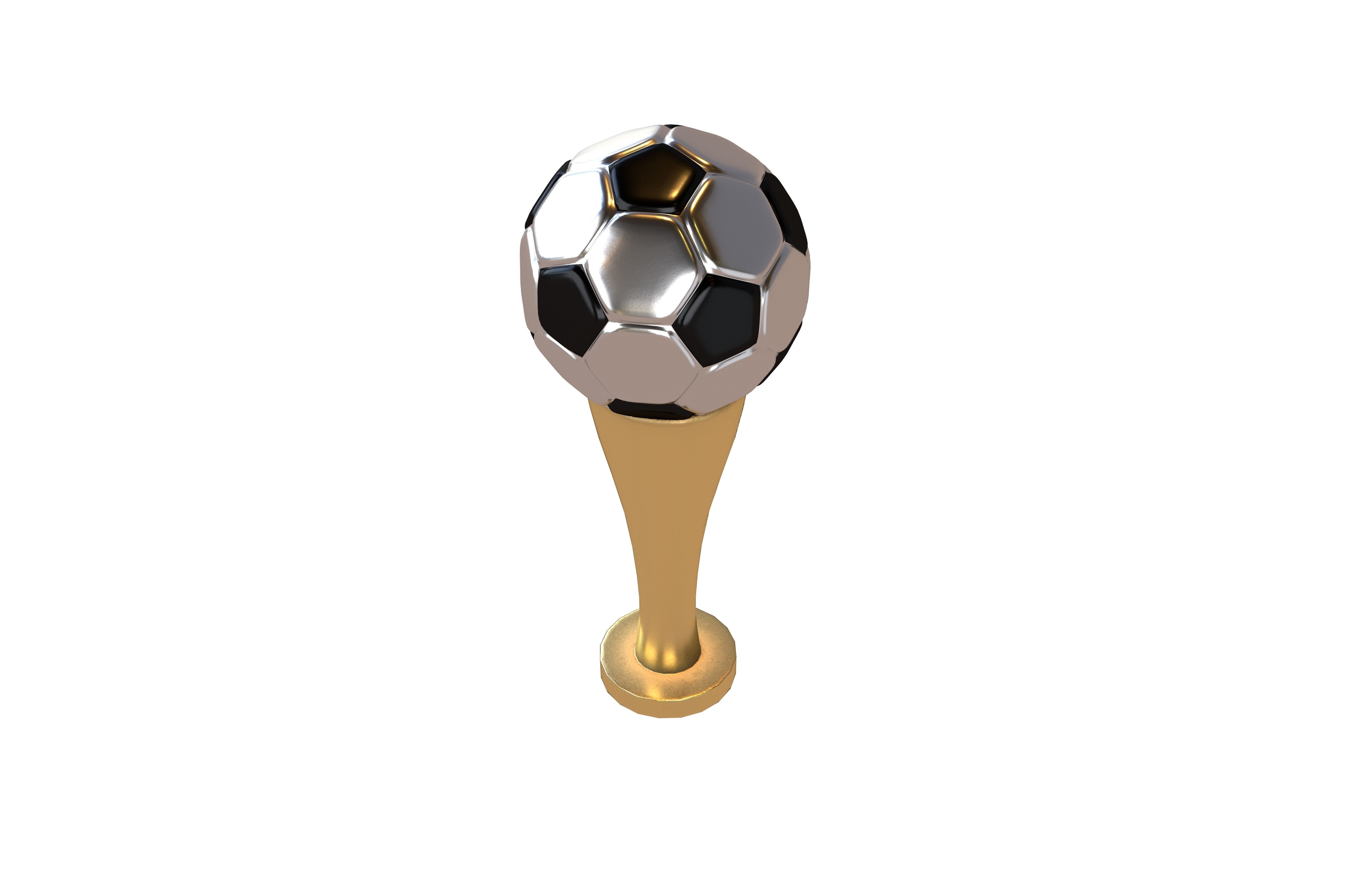 Soccer Ball Trophy v1 001 Low-poly 3D model_2