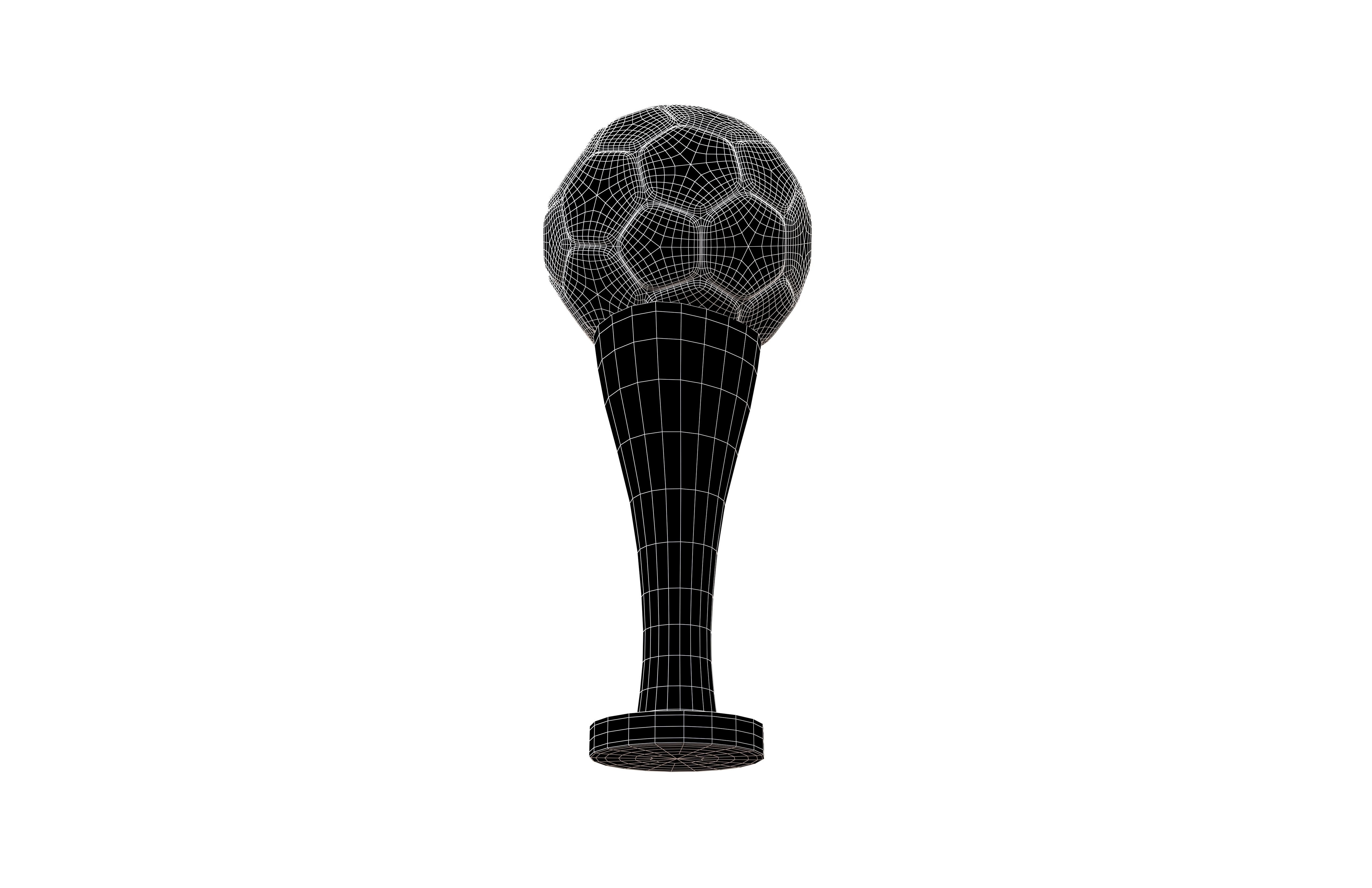 Soccer Ball Trophy v1 001 Low-poly 3D model_6