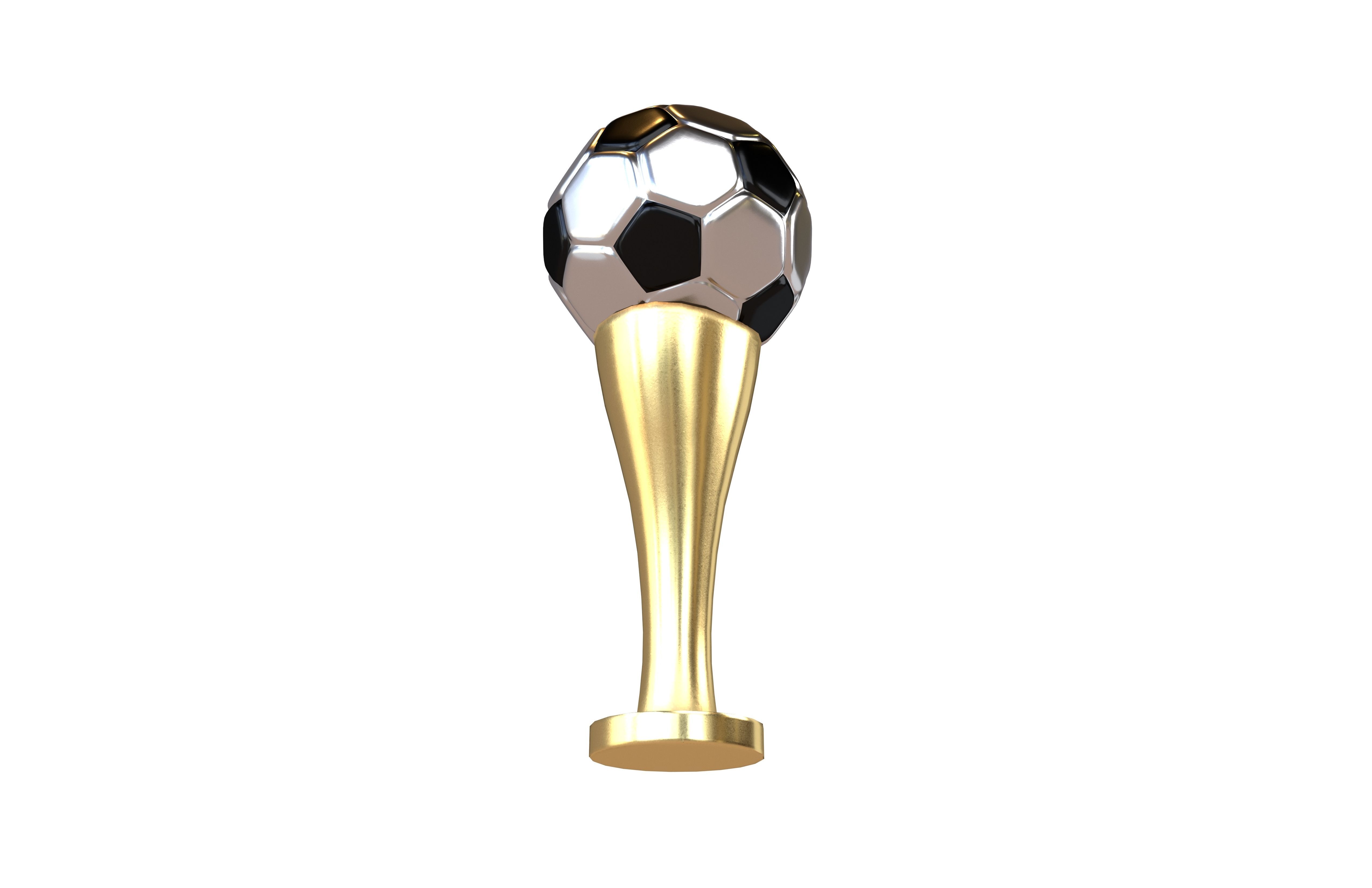 Soccer Ball Trophy v1 001 Low-poly 3D model_3