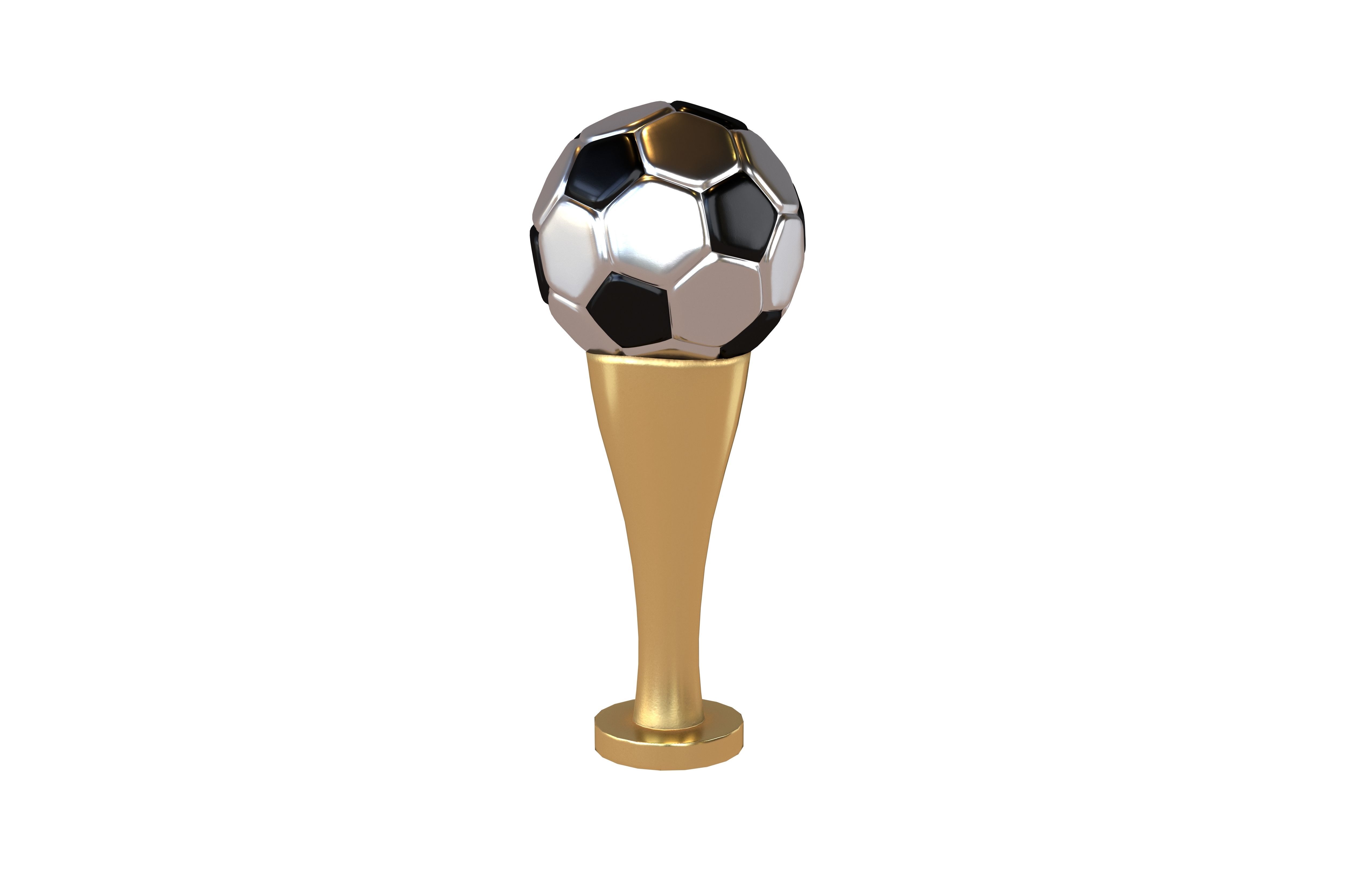 Soccer Ball Trophy v1 001 Low-poly 3D model_1