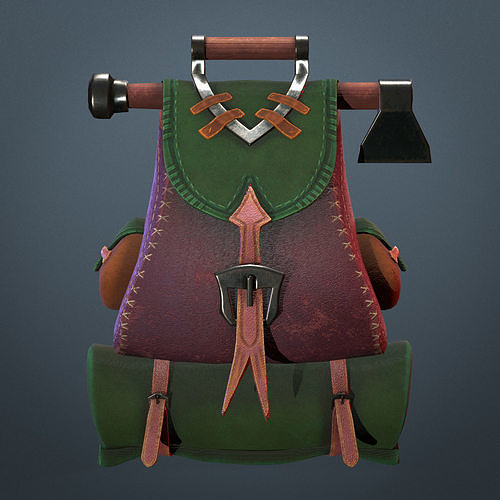 Backpack Low-poly 3D model
