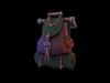 Backpack Low-poly 3D model_1