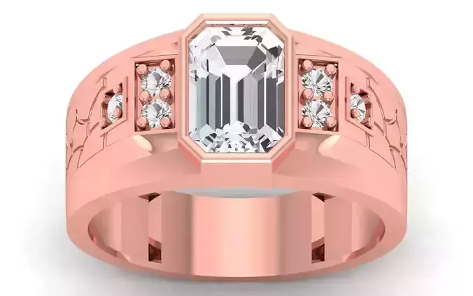 Solitaire Wedding Engagement Ring 3D print model