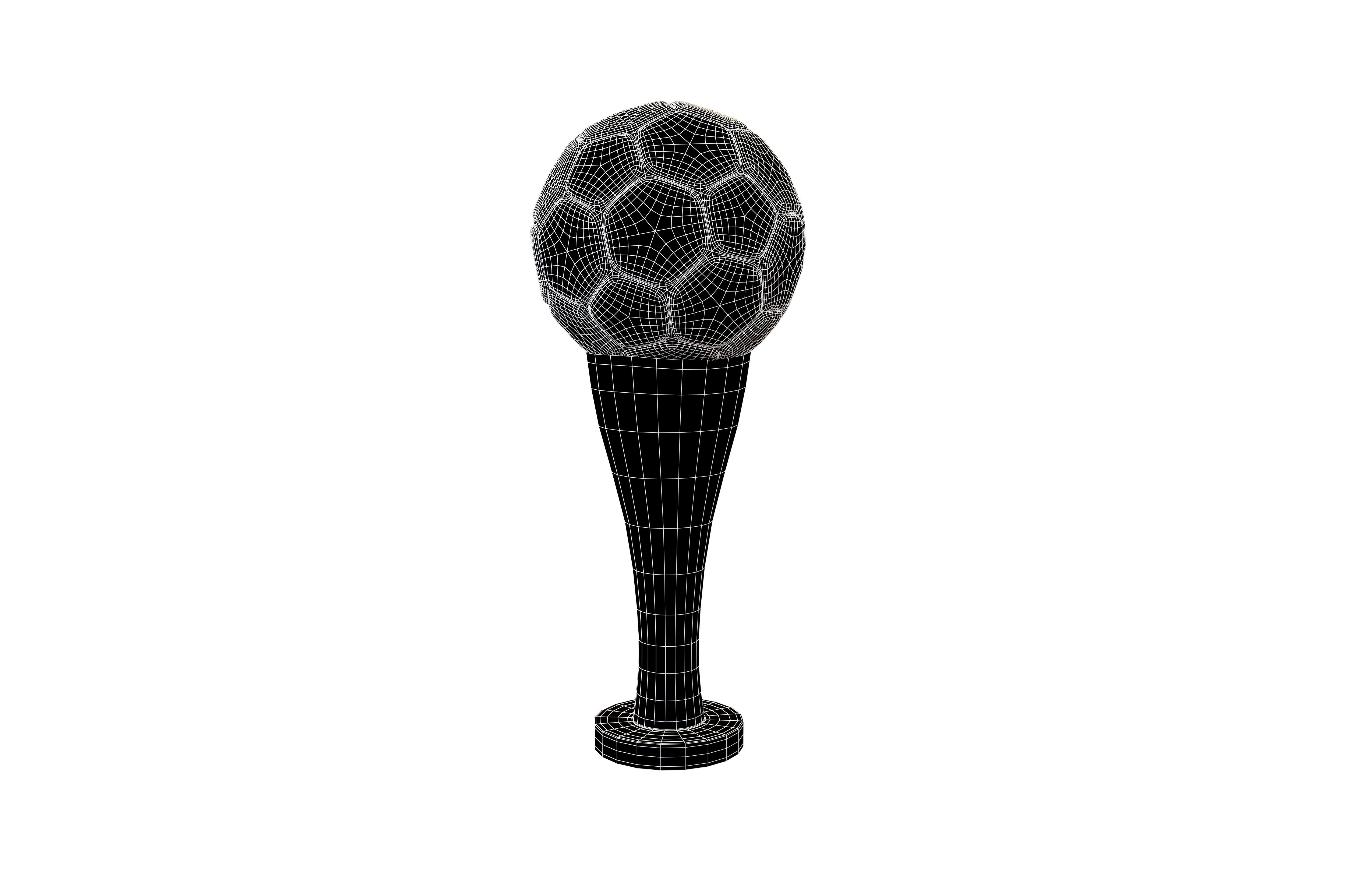 Soccer Ball Trophy v1 002 Low-poly 3D model_7