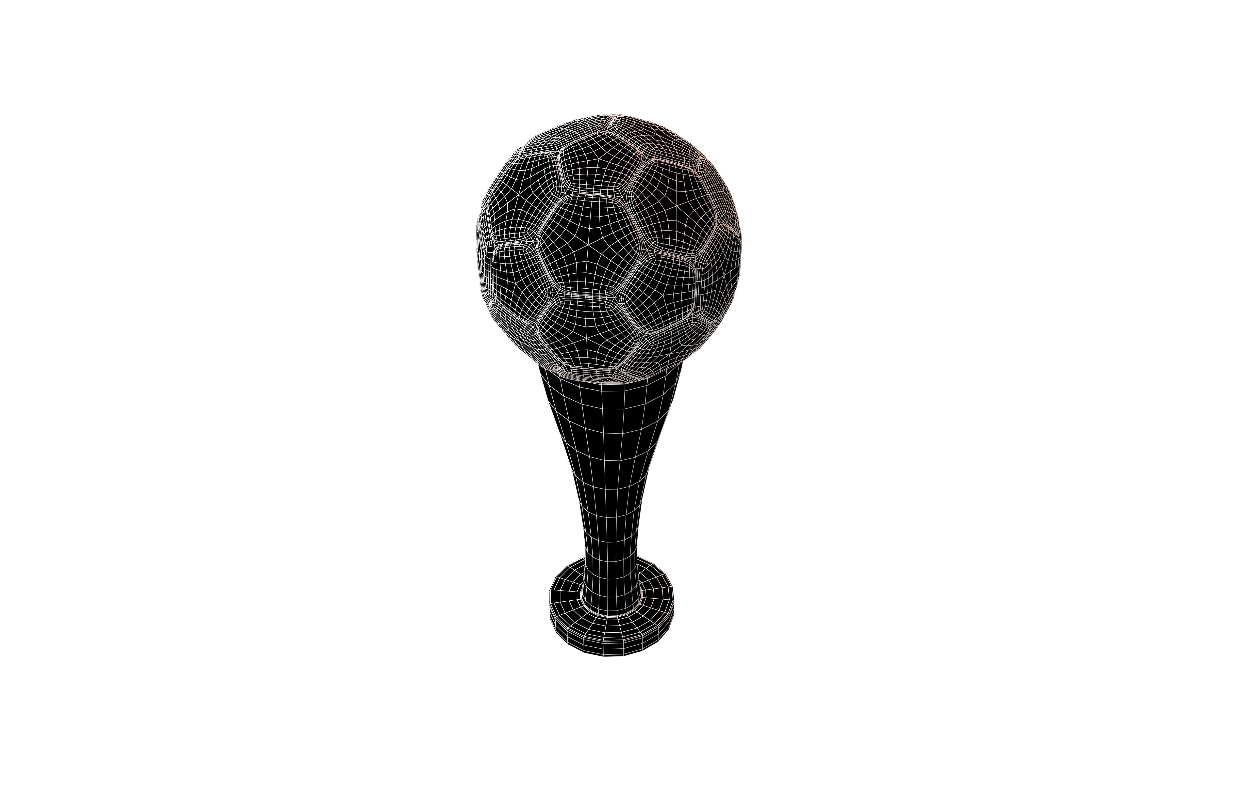 Soccer Ball Trophy v1 002 Low-poly 3D model_5