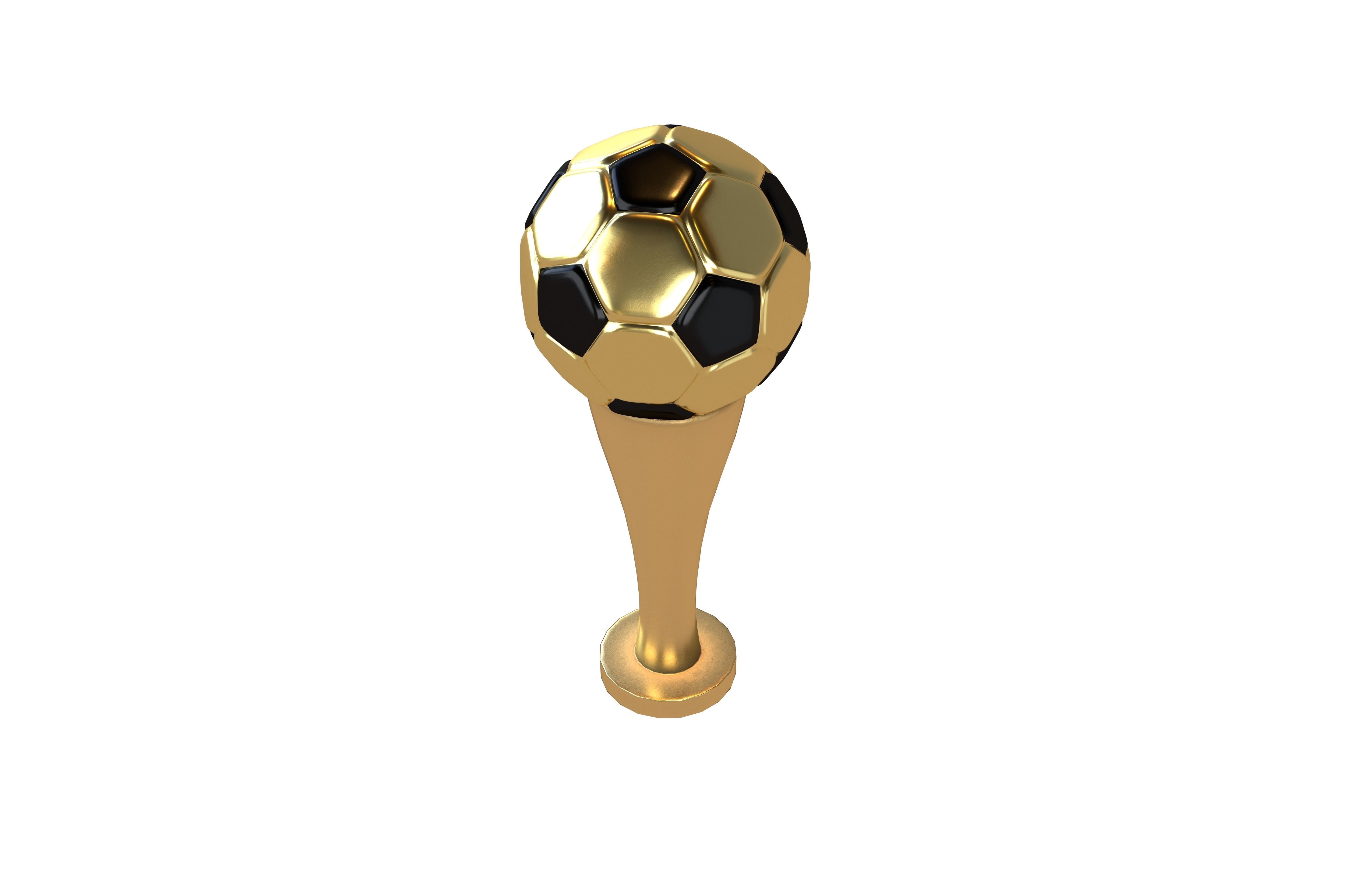 Soccer Ball Trophy v1 002 Low-poly 3D model_2