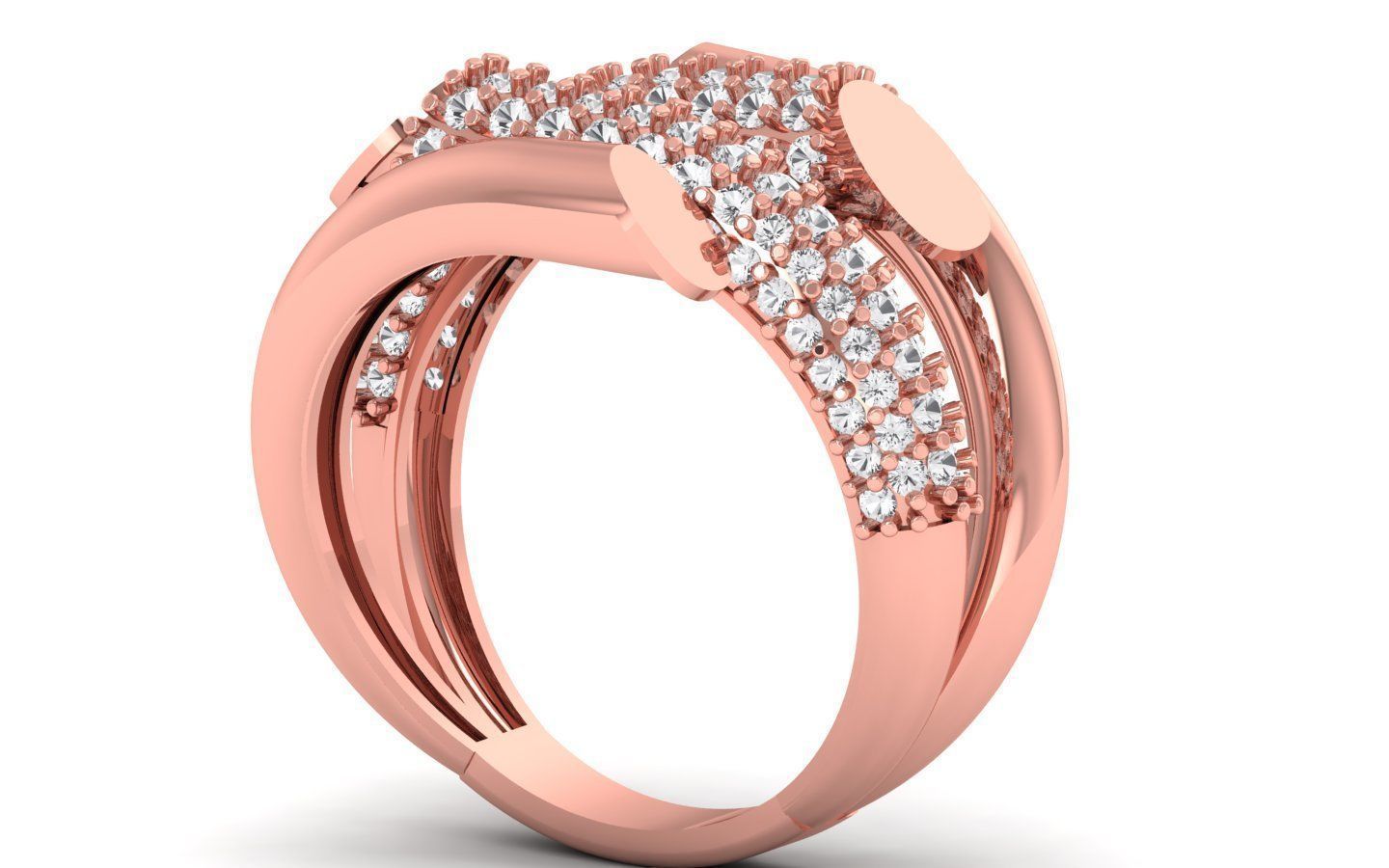 Solitaire Wedding Engagement Ring 3D print model_2