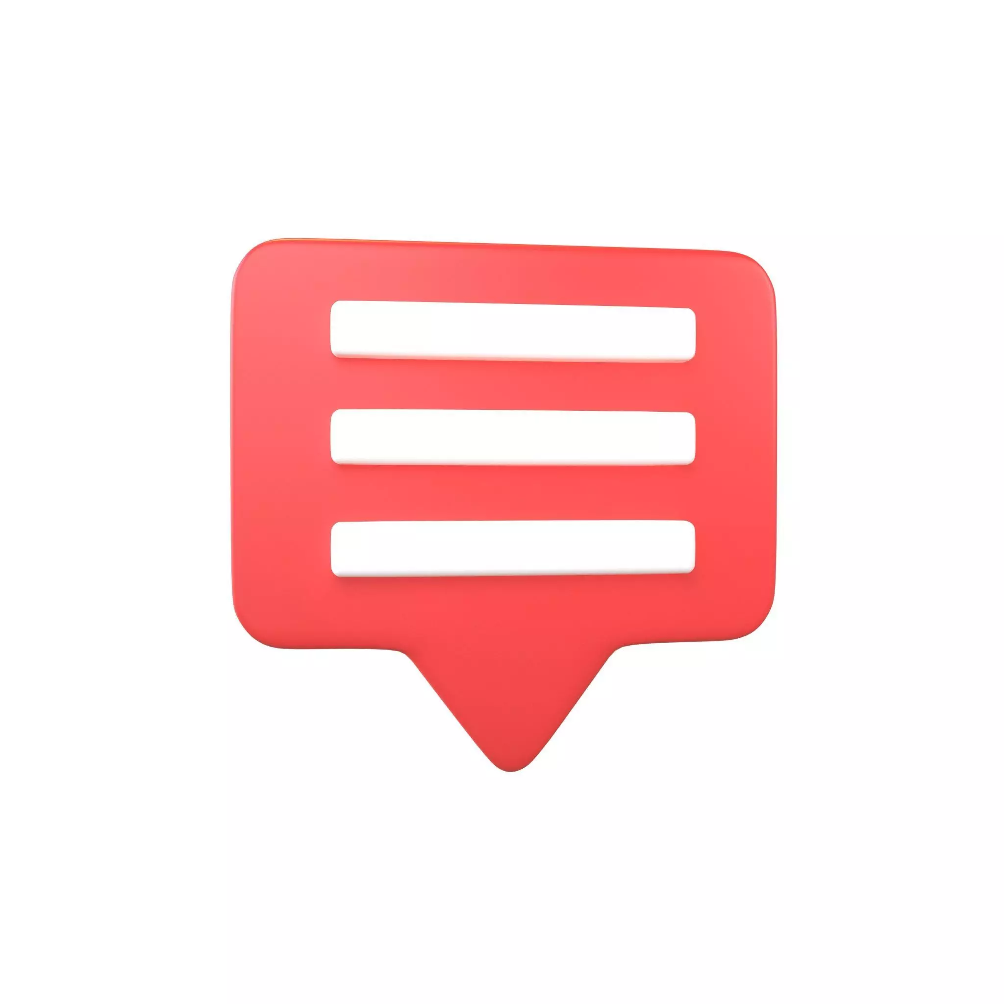 Socail Media Comment v3 001 Low-poly 3D model_0