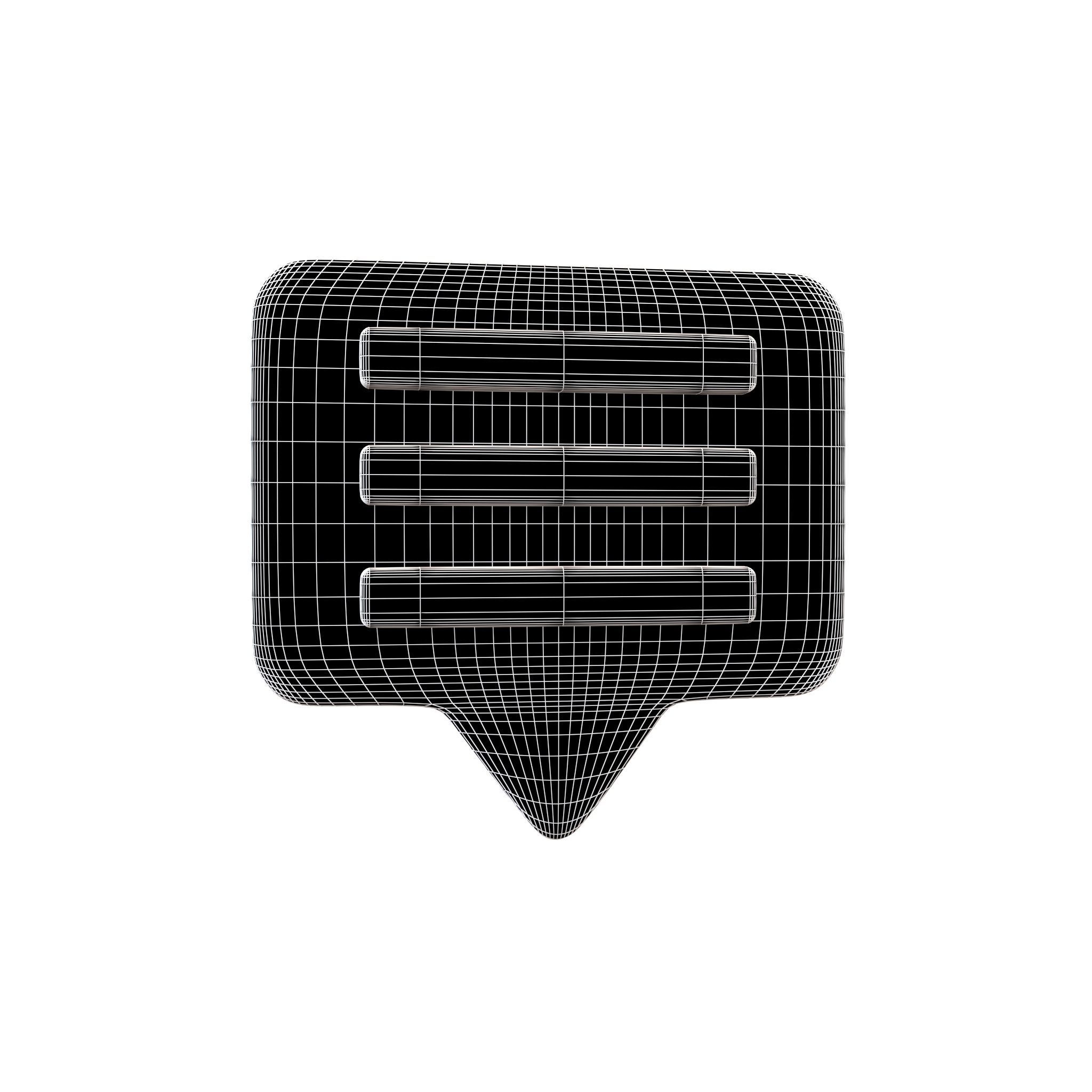 Socail Media Comment v3 001 Low-poly 3D model_4