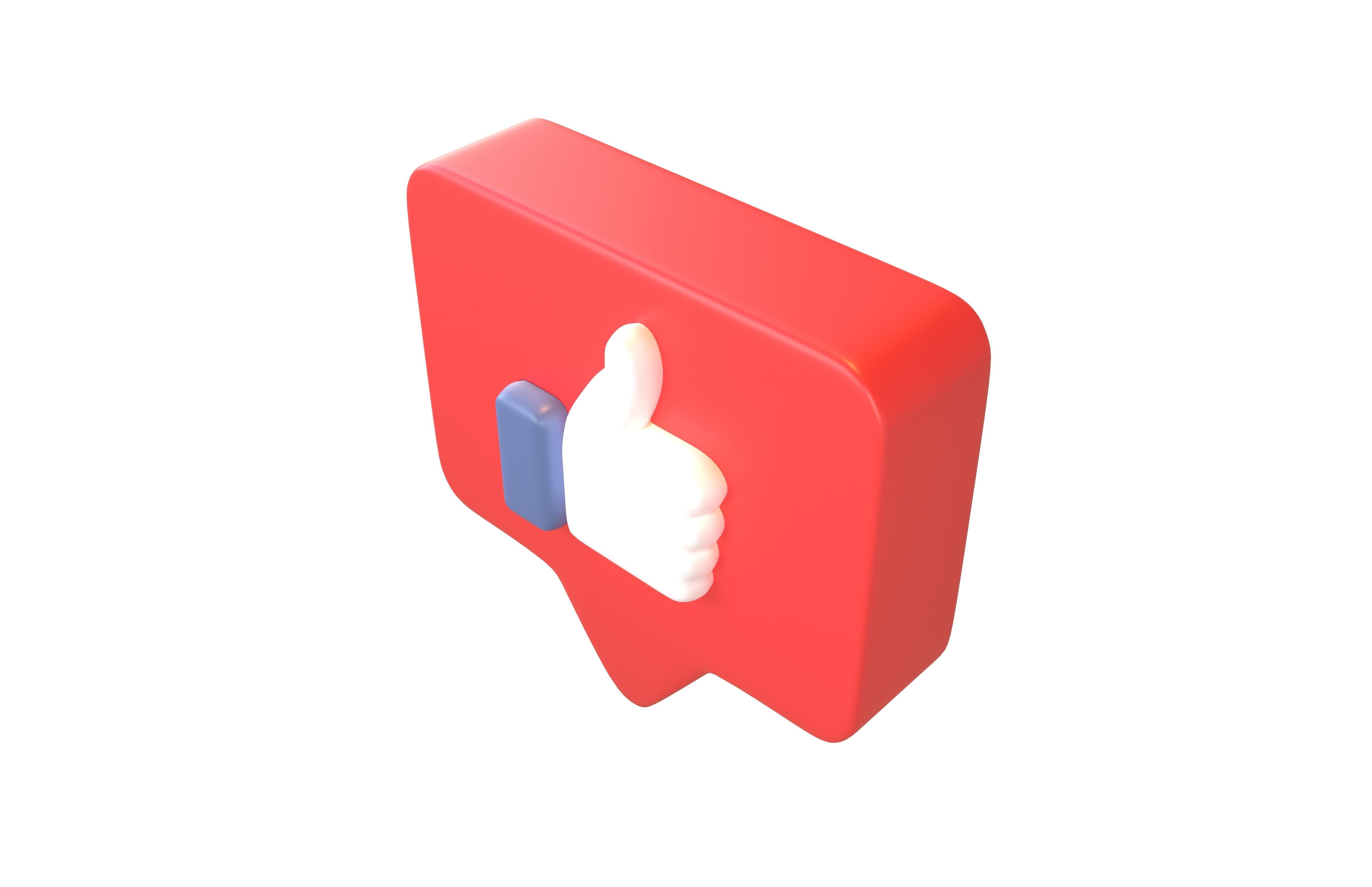 Socail Media Like v5 001 Low-poly 3D model_2