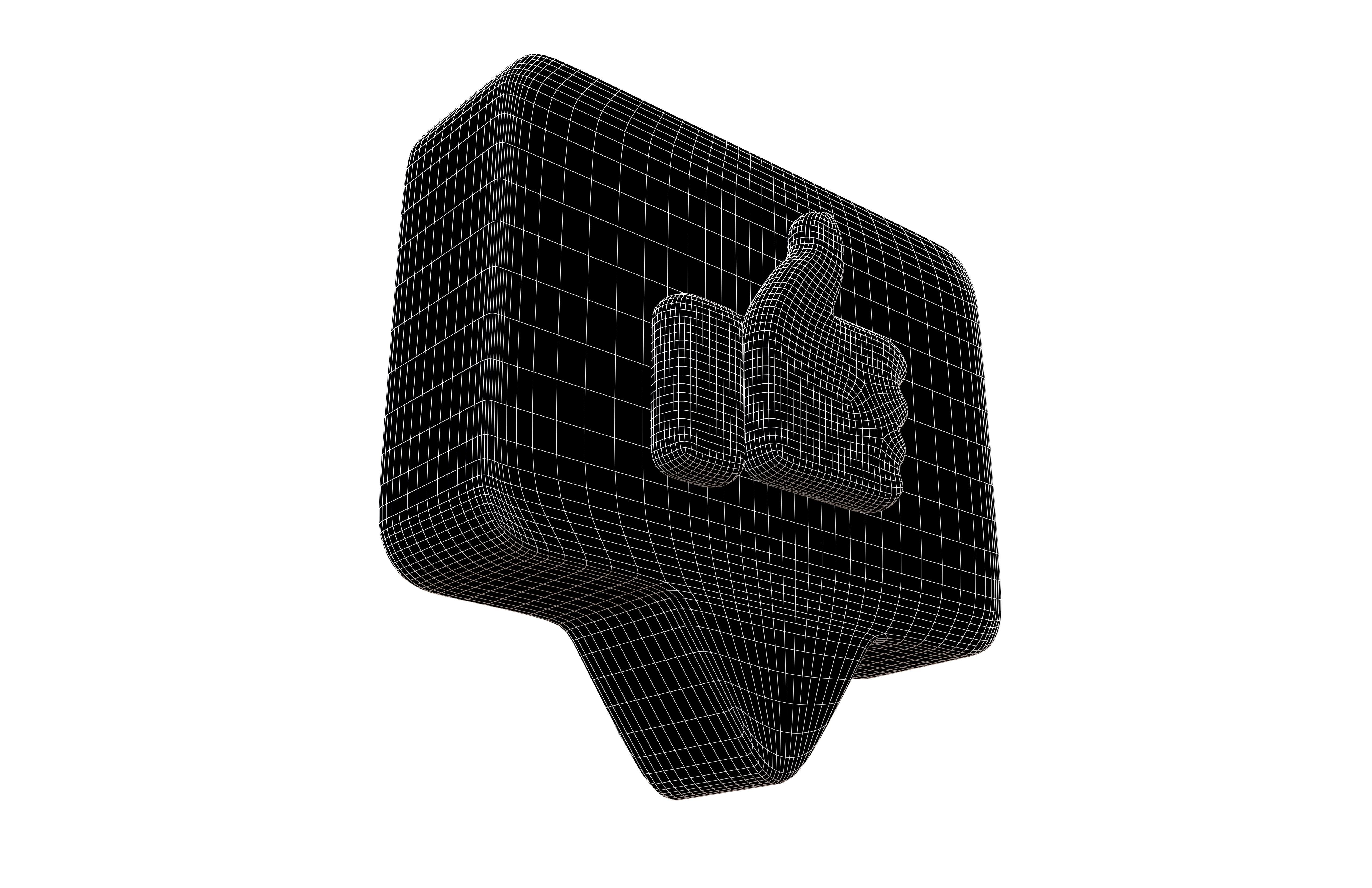 Socail Media Like v5 001 Low-poly 3D model_6