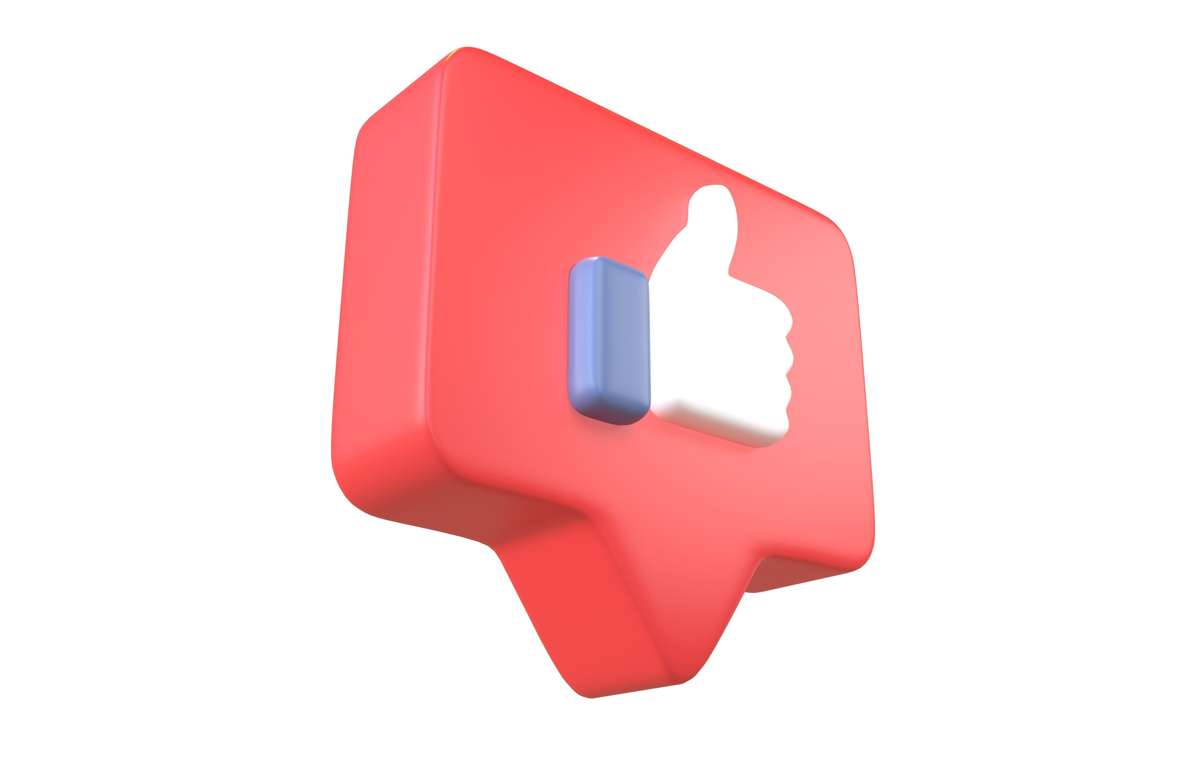 Socail Media Like v5 001 Low-poly 3D model_3