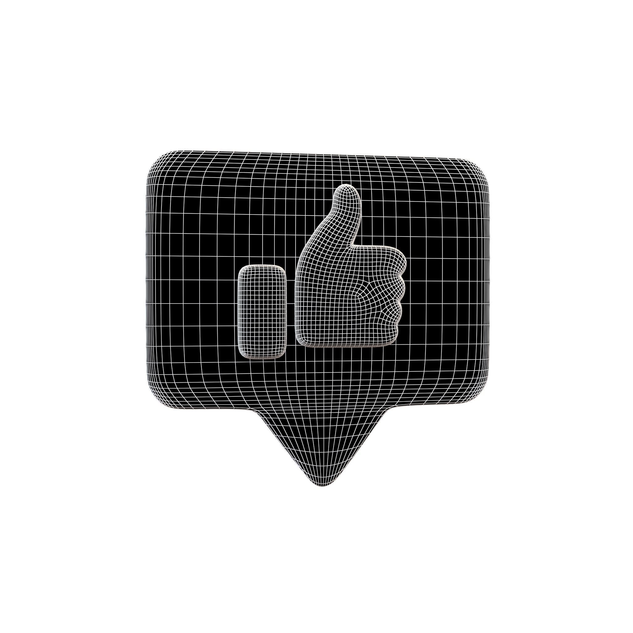 Socail Media Like v5 001 Low-poly 3D model_7