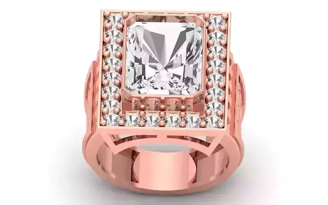 Solitaire Wedding Engagement Big Radiant Stone  Ring