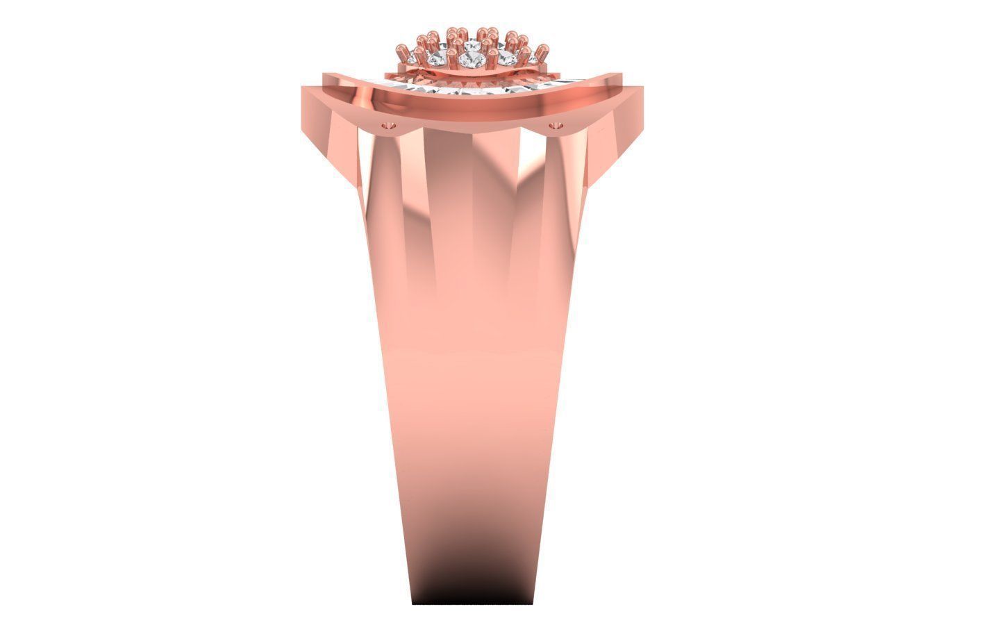 Solitaire Wedding Engagement Ring 3D print model_2