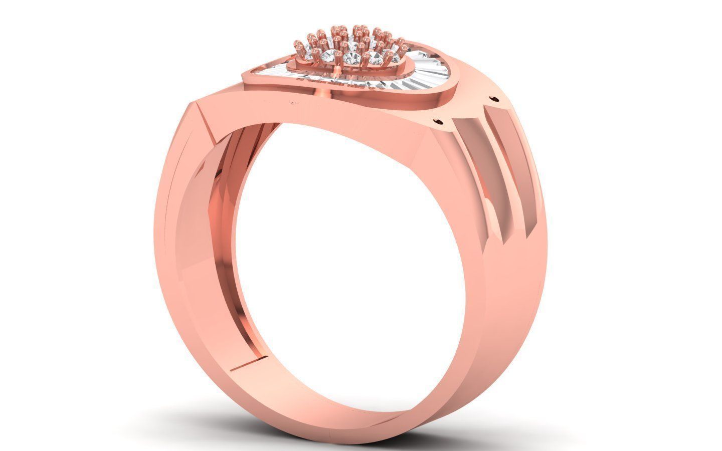 Solitaire Wedding Engagement Ring 3D print model_1