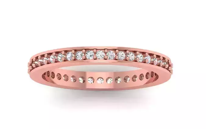 Solitaire Wedding Engagement WoMen Eternity Ring 3D print model