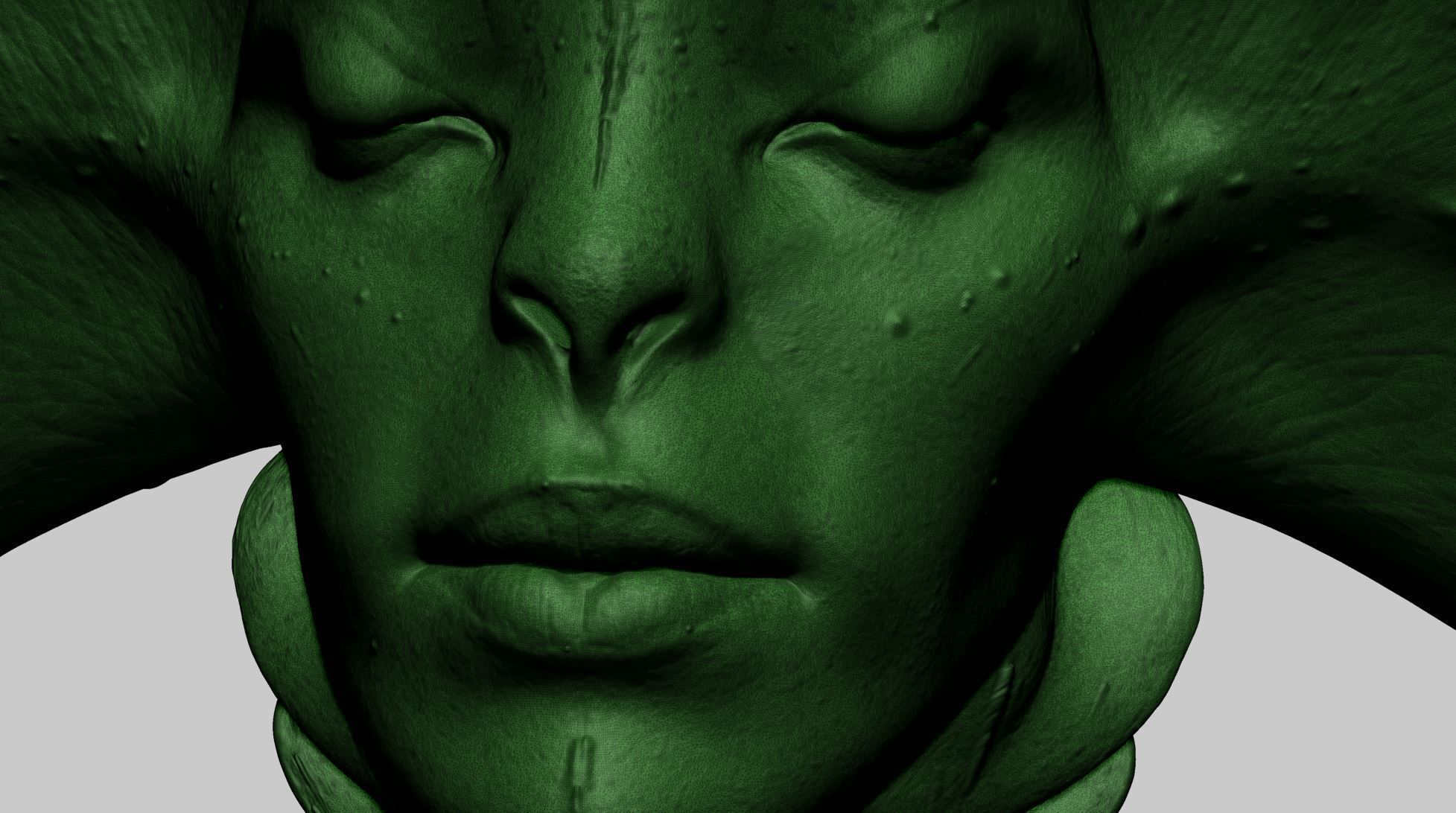 Fantasy Female Bust 3D print model_12