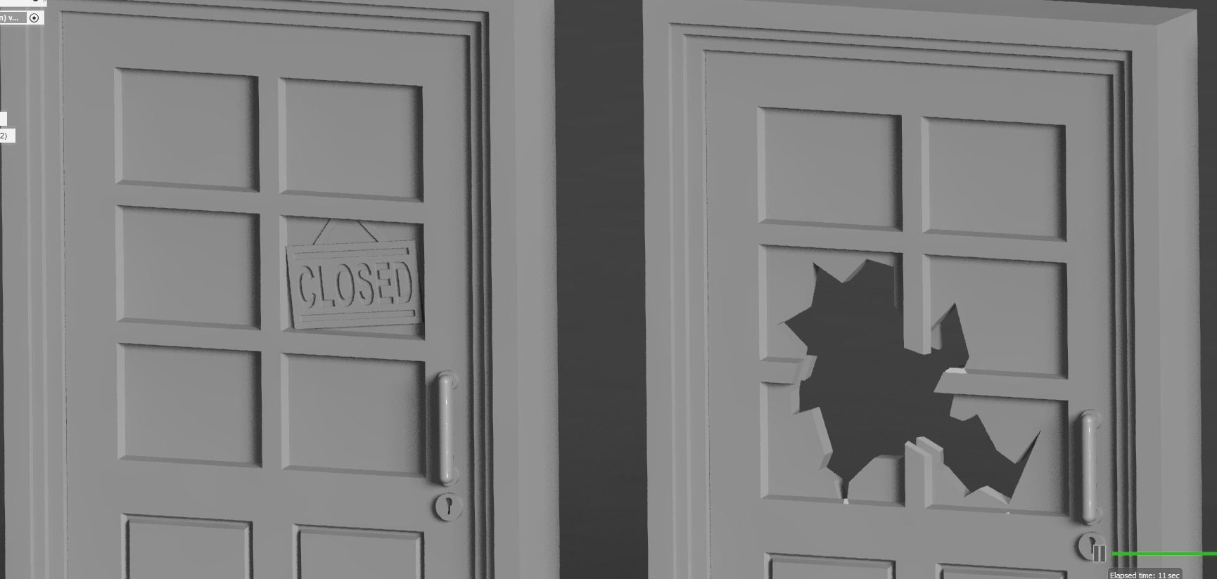 Zombicide modern doors 3D print model_1