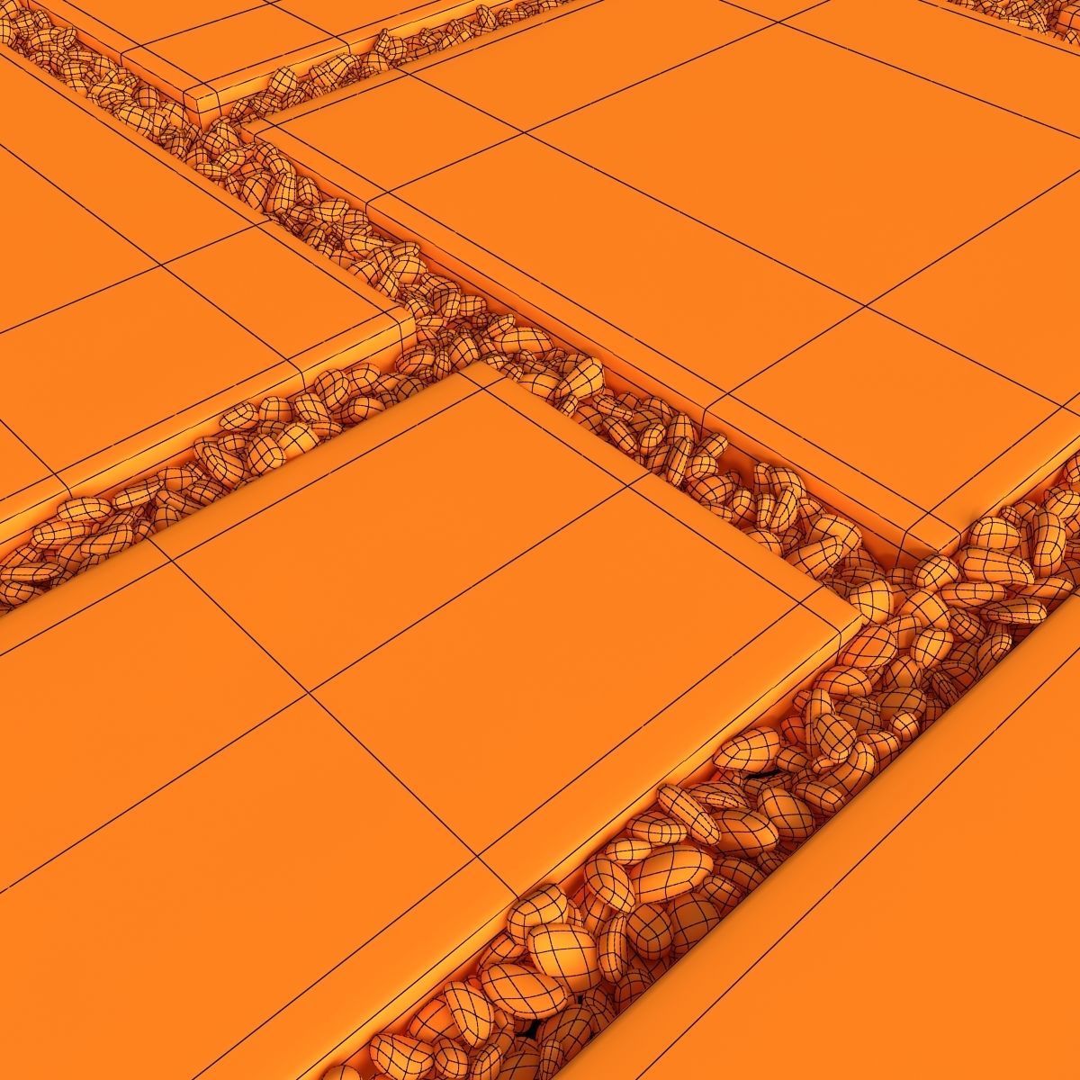 Paving tile pebble n14 3D model_21