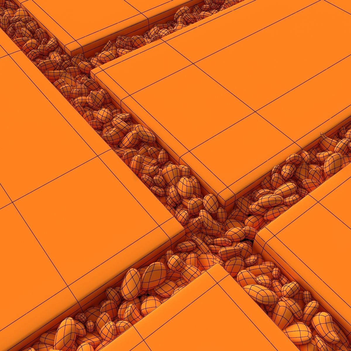 Paving tile pebble n14 3D model_12