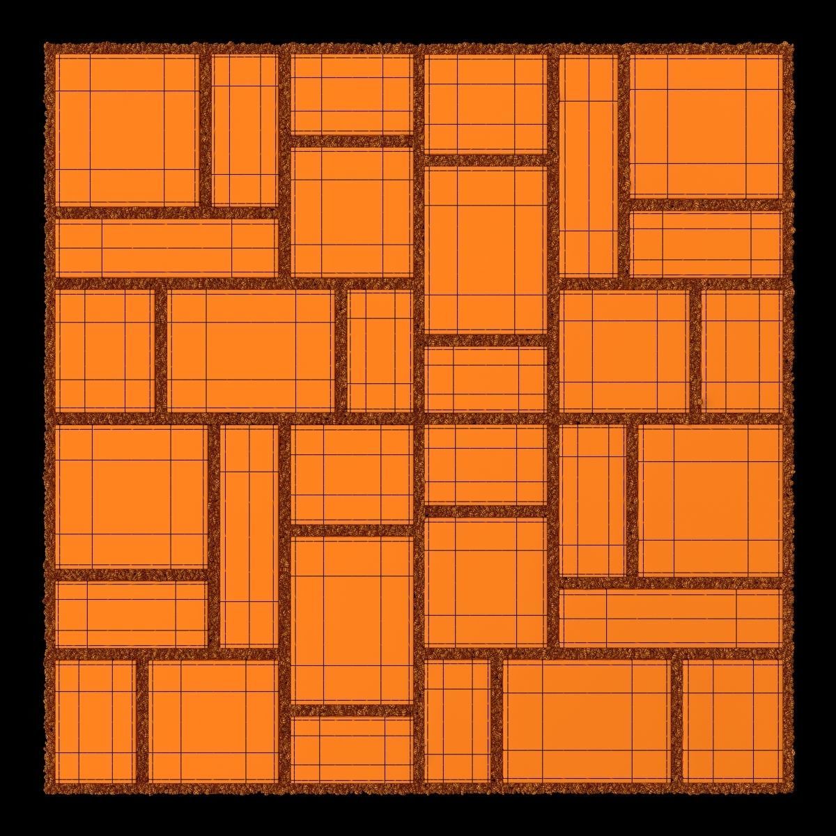 Paving tile pebble n14 3D model_13