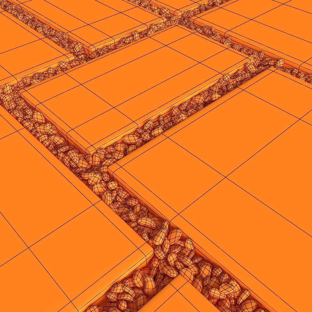 Paving tile pebble n14 3D model_20