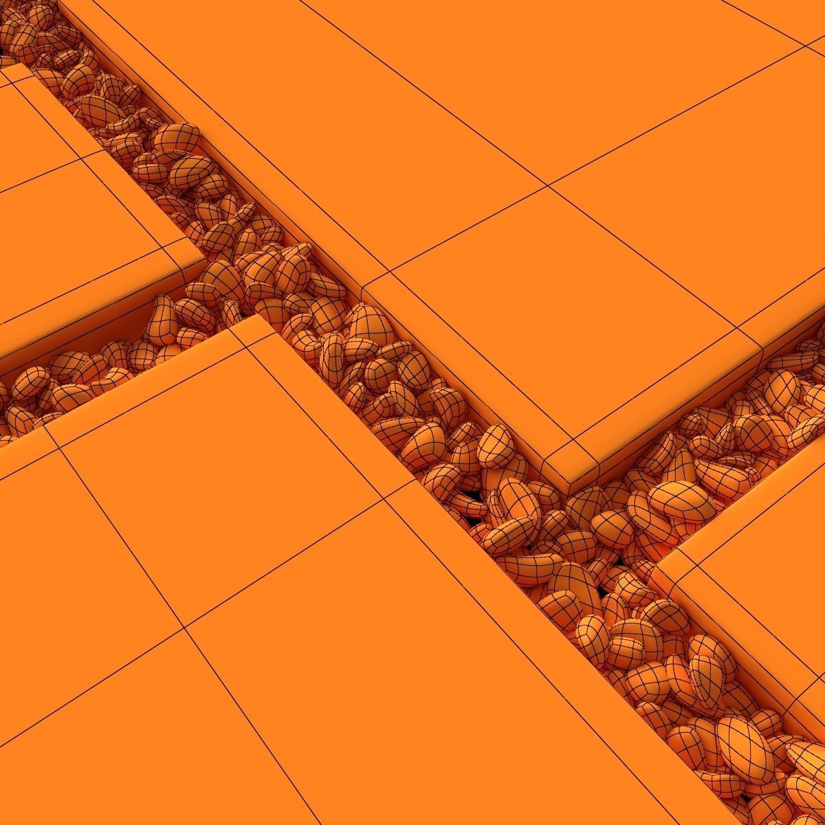 Paving tile pebble n14 3D model_18